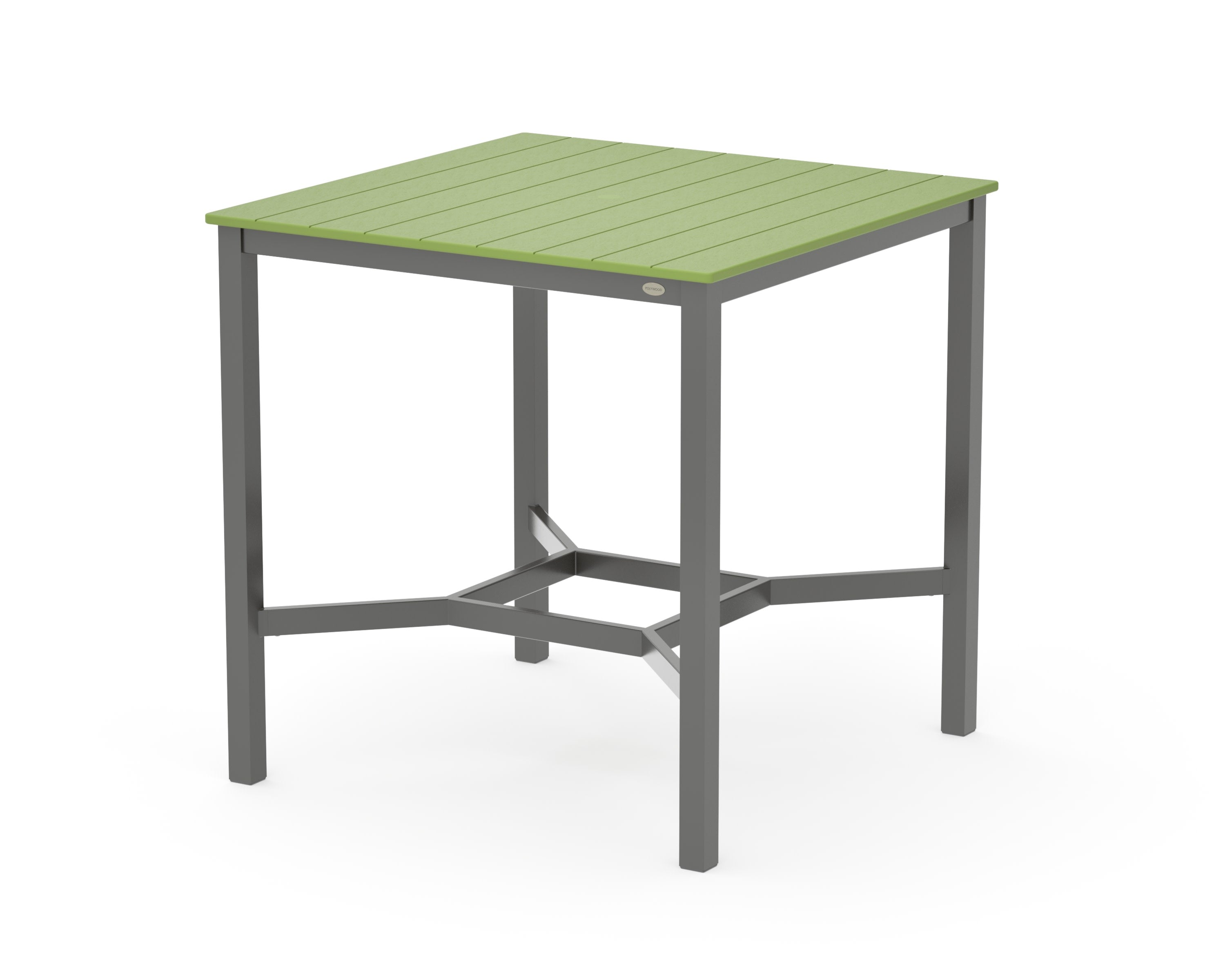 Main Street 42 x 42 Bar Table in Charcoal / Lime