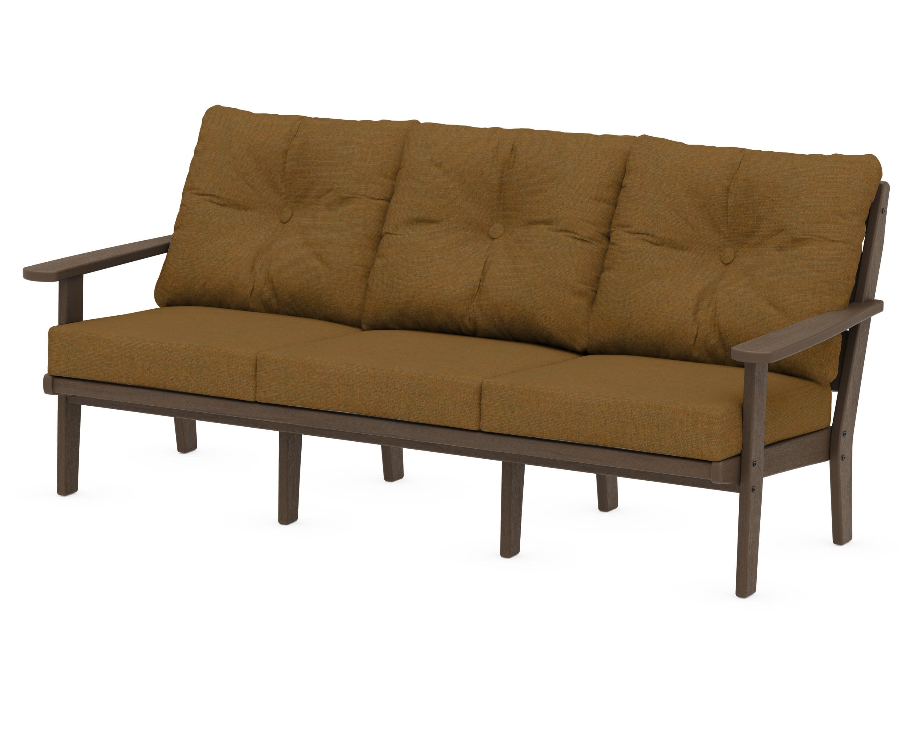 Lakeside Deep Seating Sofa in Kona / Exhale Teak