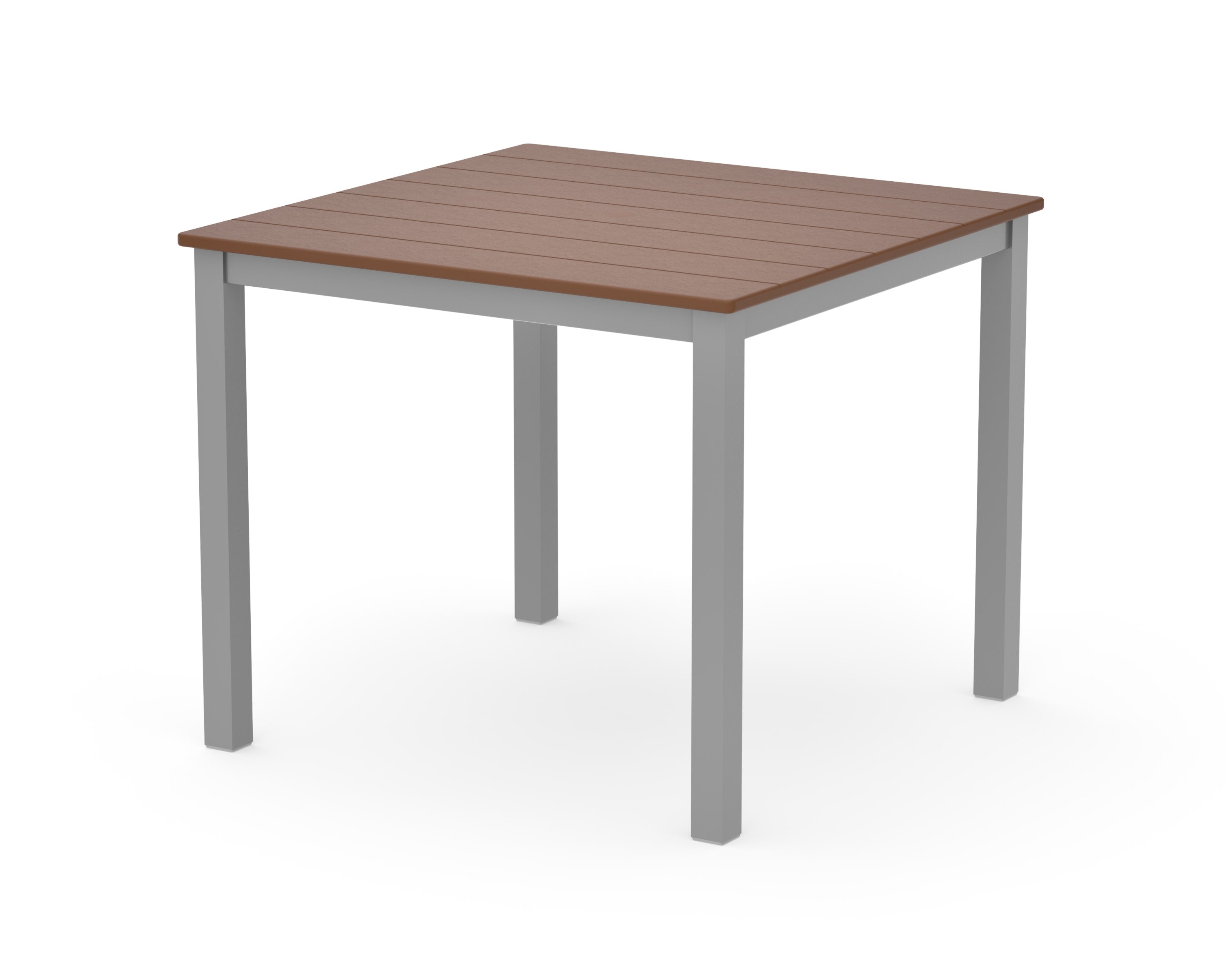 Main Street 36" x 36" Dining Table in Silver / Teak