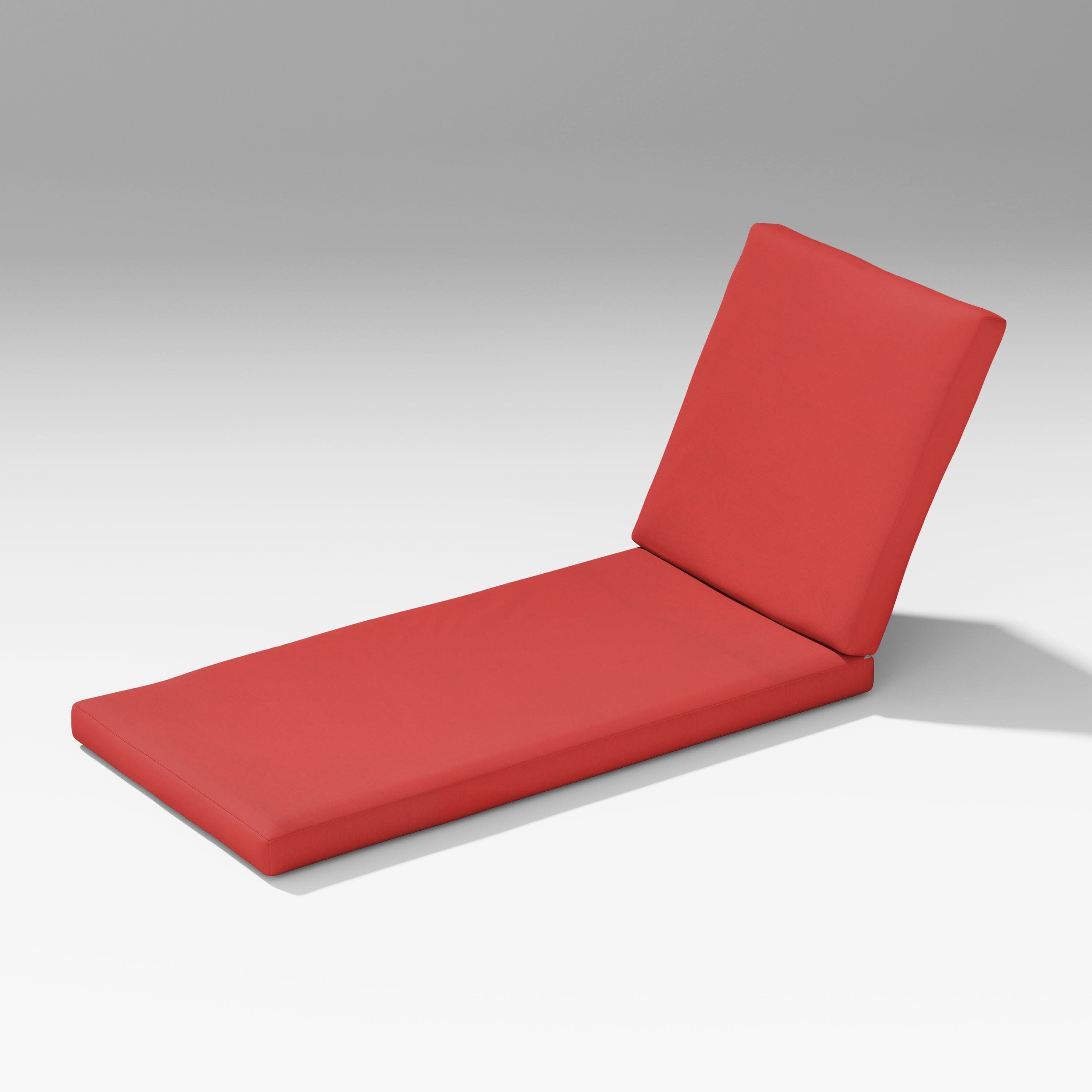 Estate Chaise Lounge Full Cushion in Crimson Linen