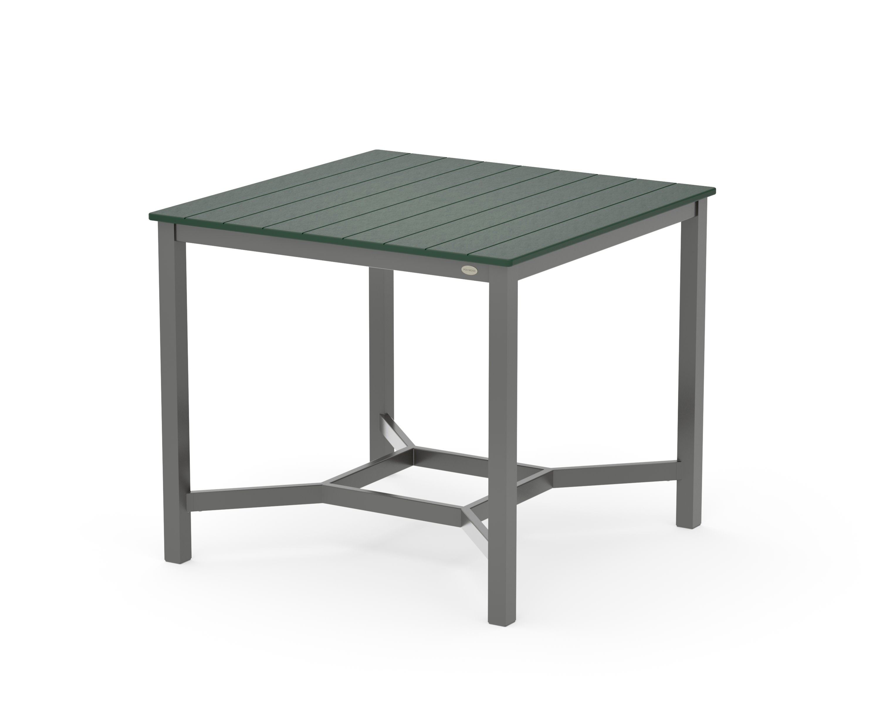 Main Street 42 x 42 Counter Table in Charcoal / Green