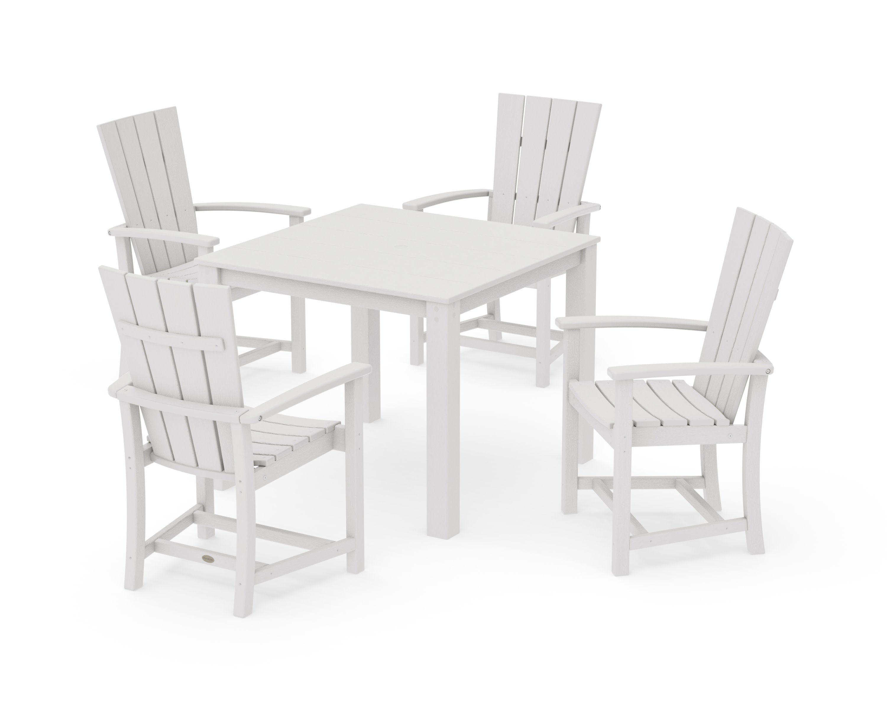 Quattro 5-Piece Parsons Dining Set in Vintage White