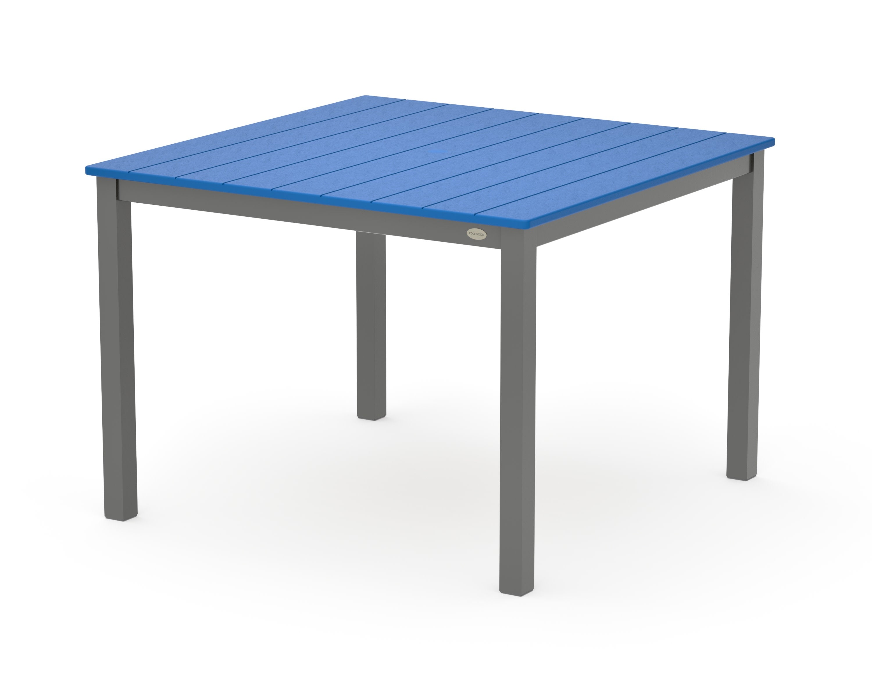 Main Street 42 x 42 Dining Table in Charcoal / Pacific Blue
