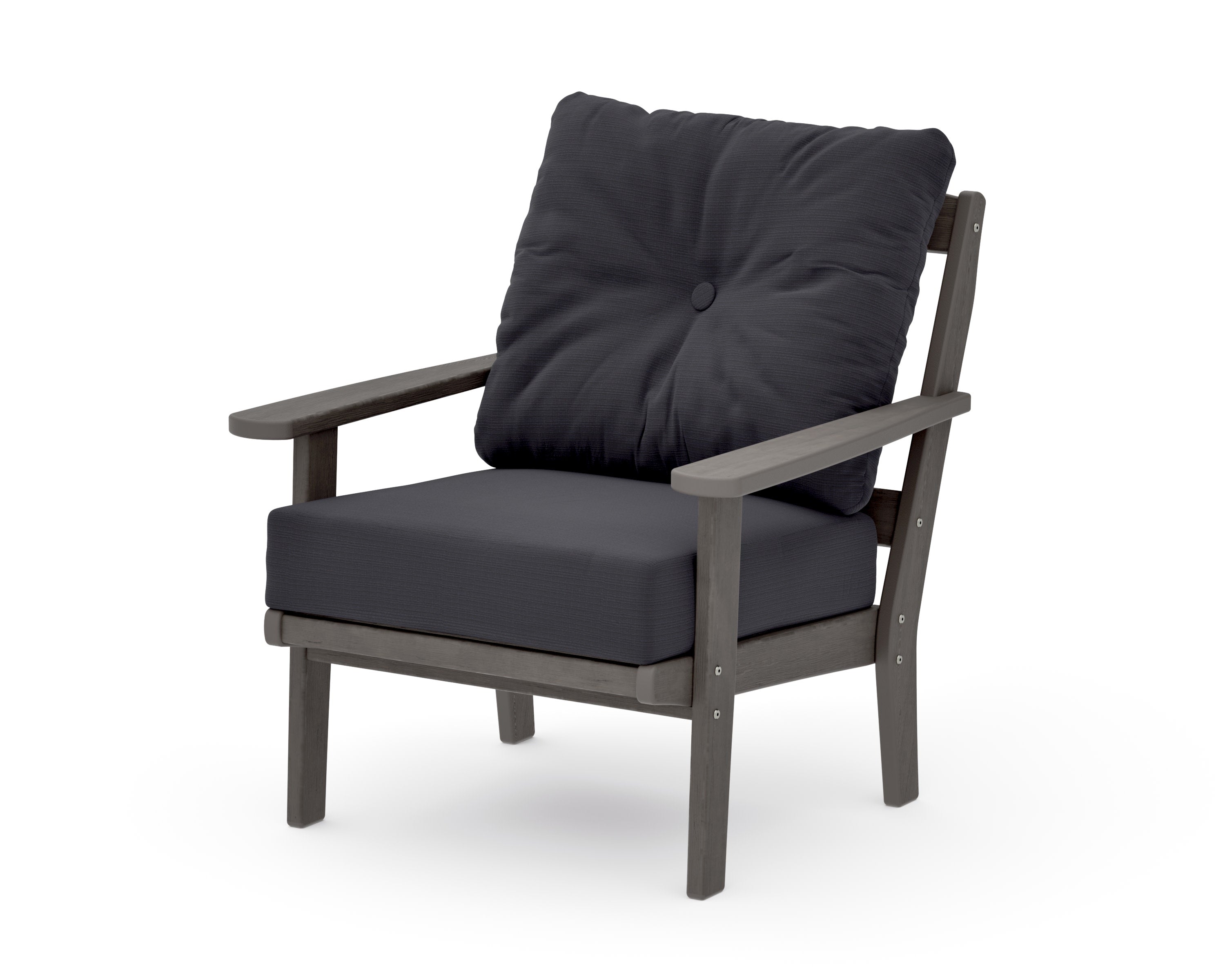 Mission Deep Seating Chair in Driftwood / Midnight Linen