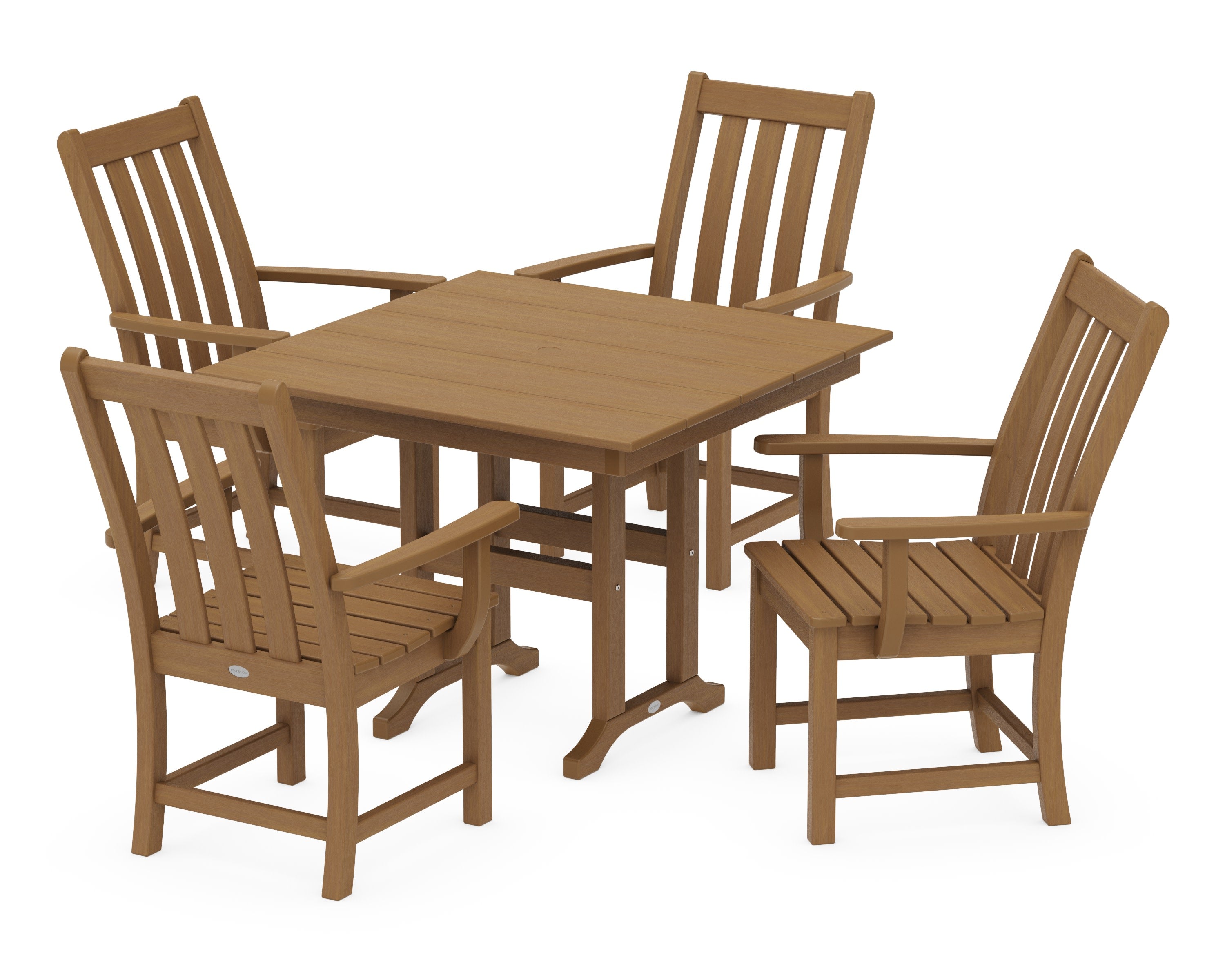 Vineyard 5-Piece Farmhouse Dining Set in Natural