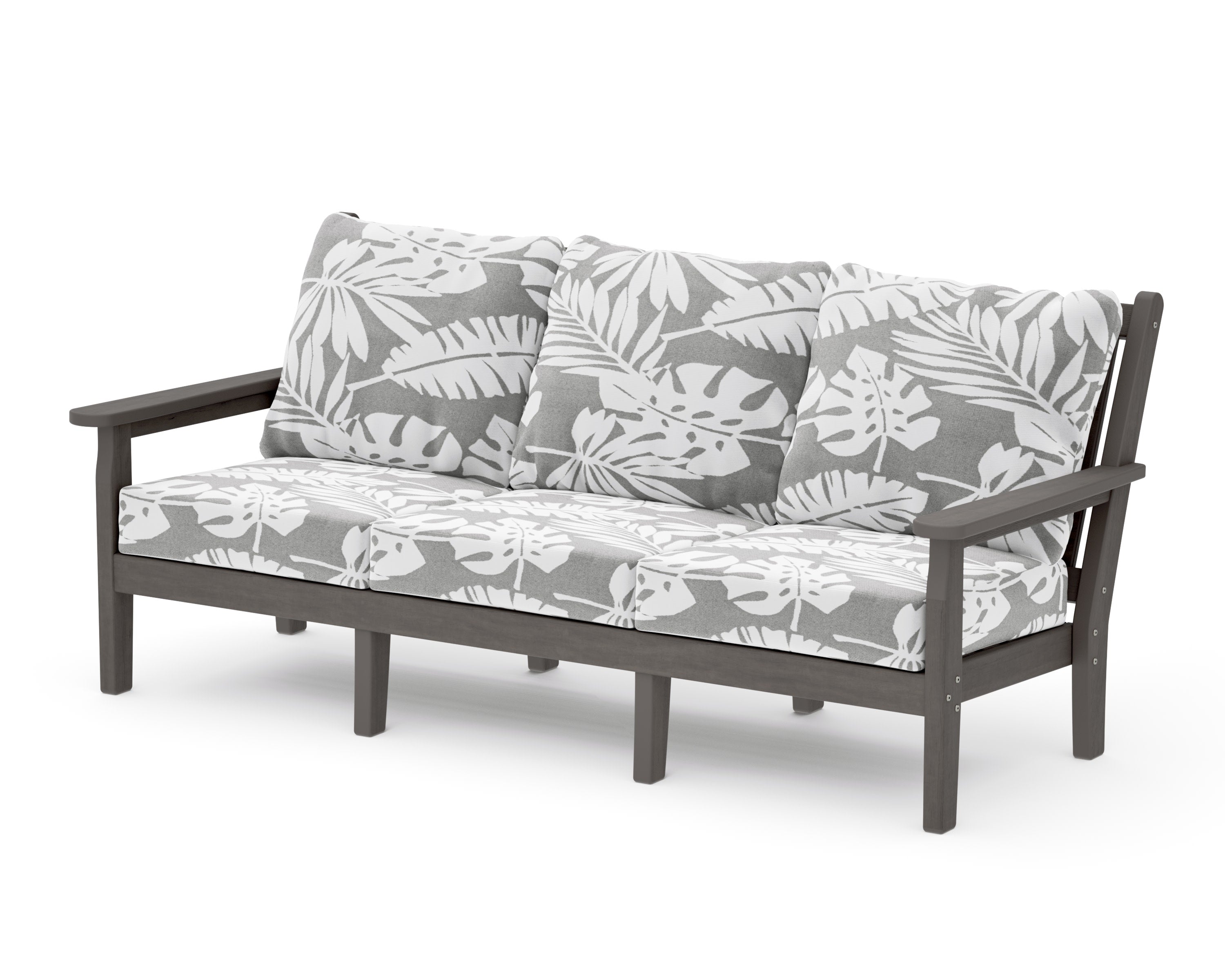 Chippendale Deep Seating Sofa in Driftwood / Leaf Grey Mist