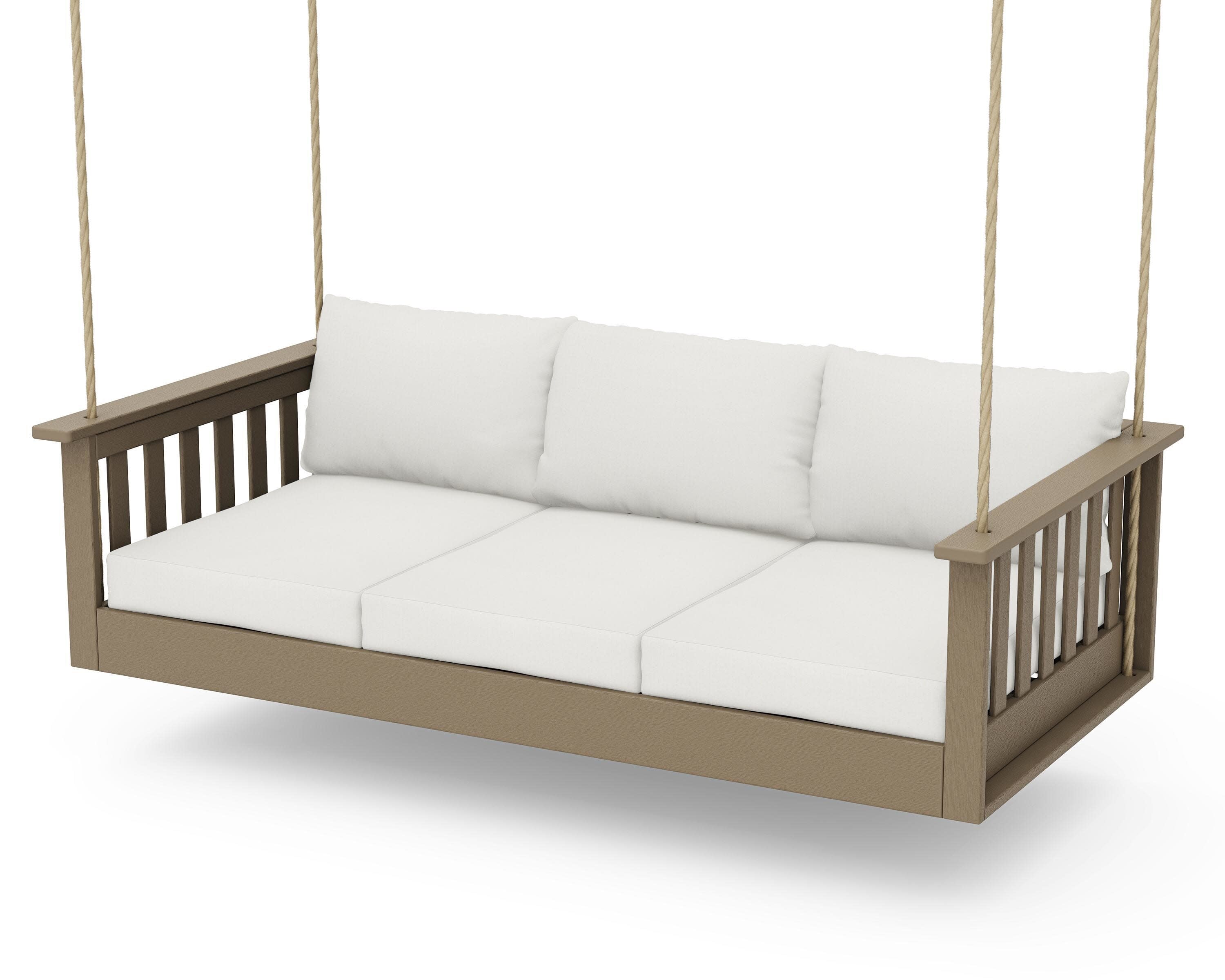 Vineyard Daybed Swing in Vintage Sahara / Natural Linen