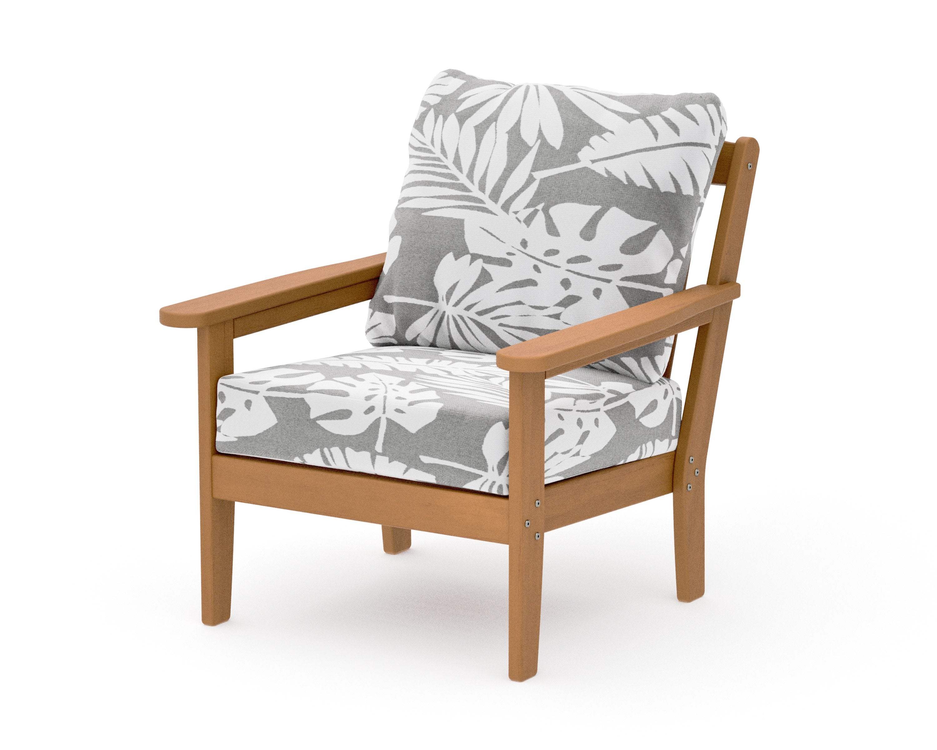 Cottage Deep Seating Chair in Natural / Leaf Grey Mist