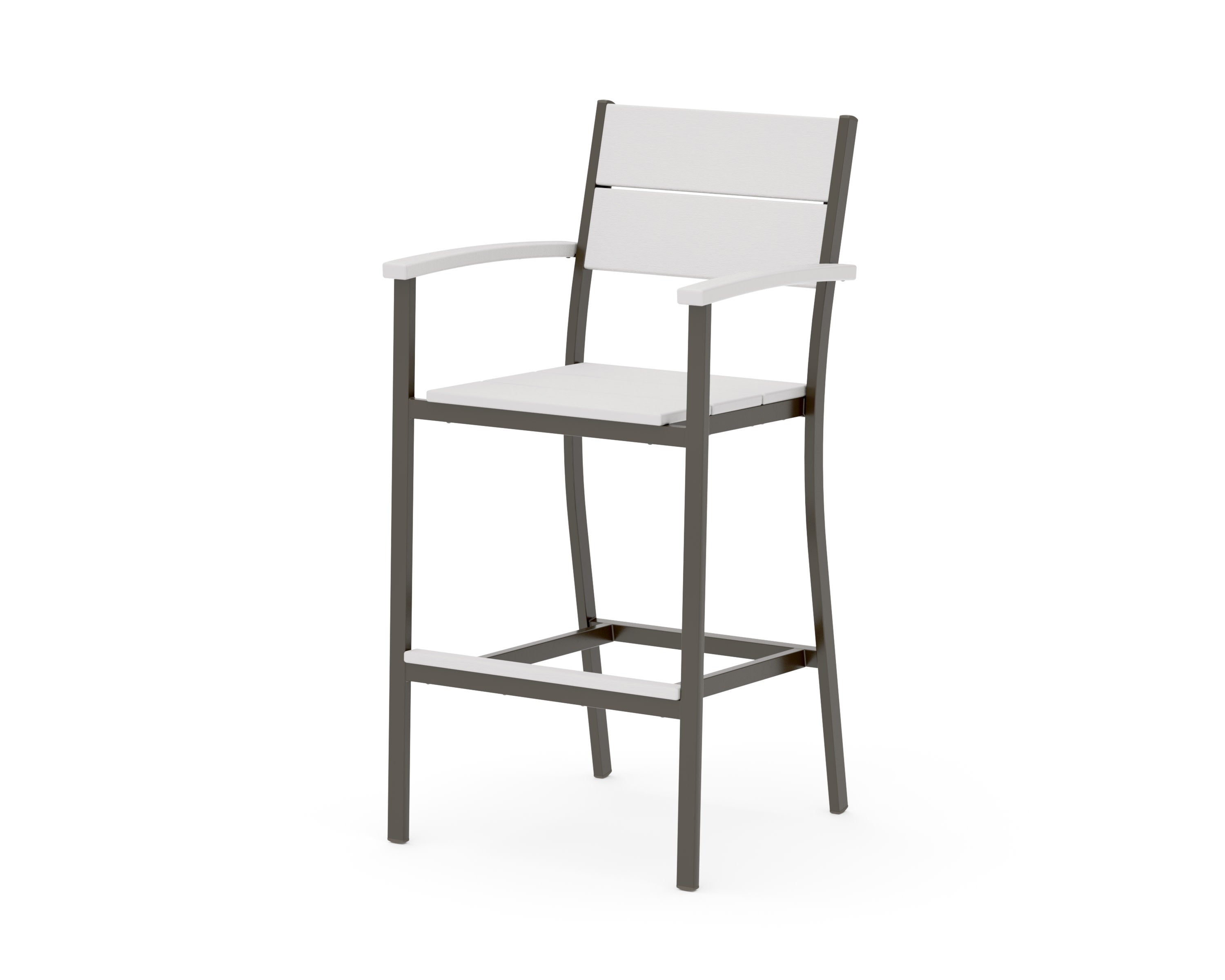 Main Street Bar Arm Chair in Bronze / Vintage White