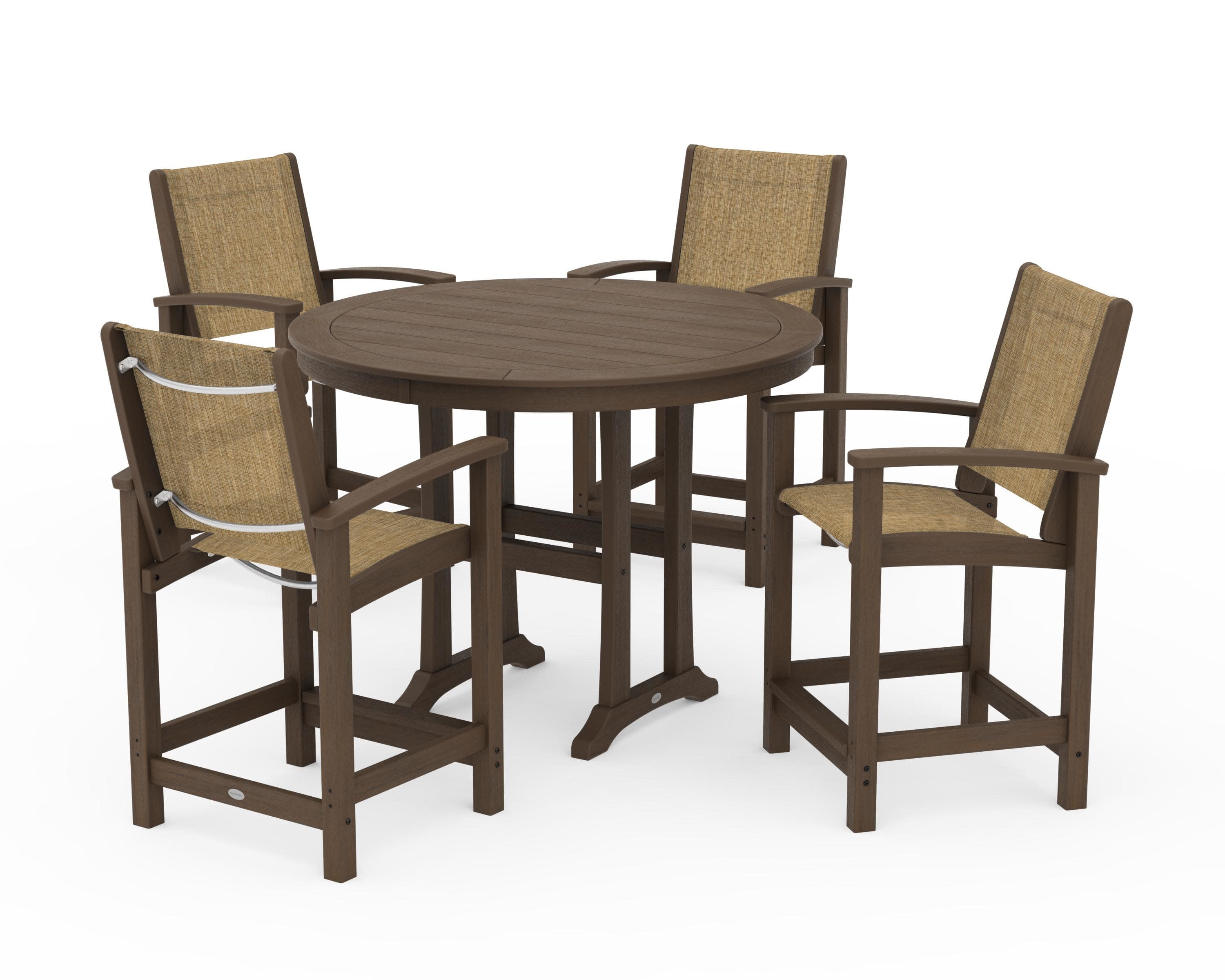 Coastal 5-Piece Counter Set in Kona / Burlap Sling