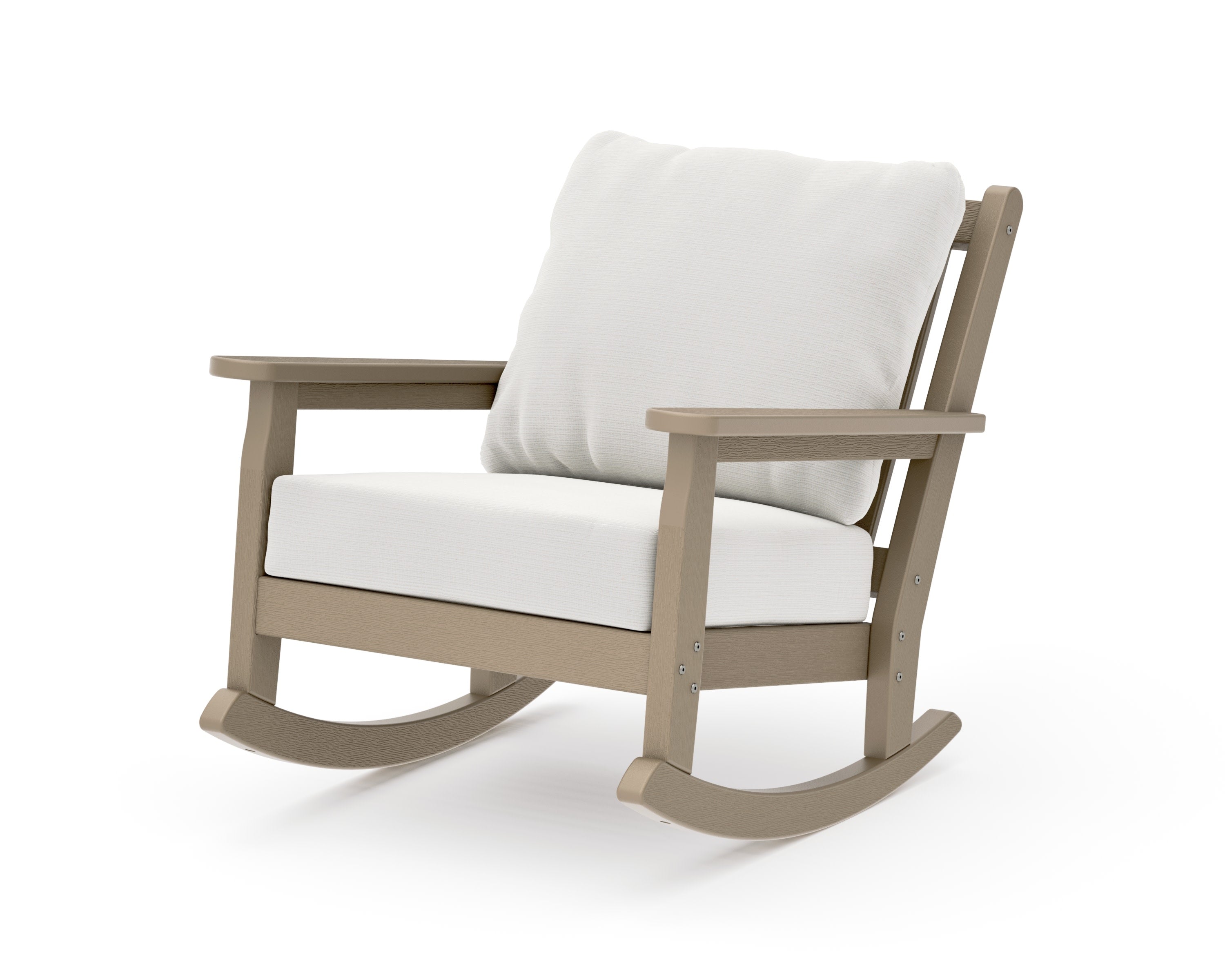 Chippendale Deep Seating Rocking Chair in Vintage Sahara / Natural Linen