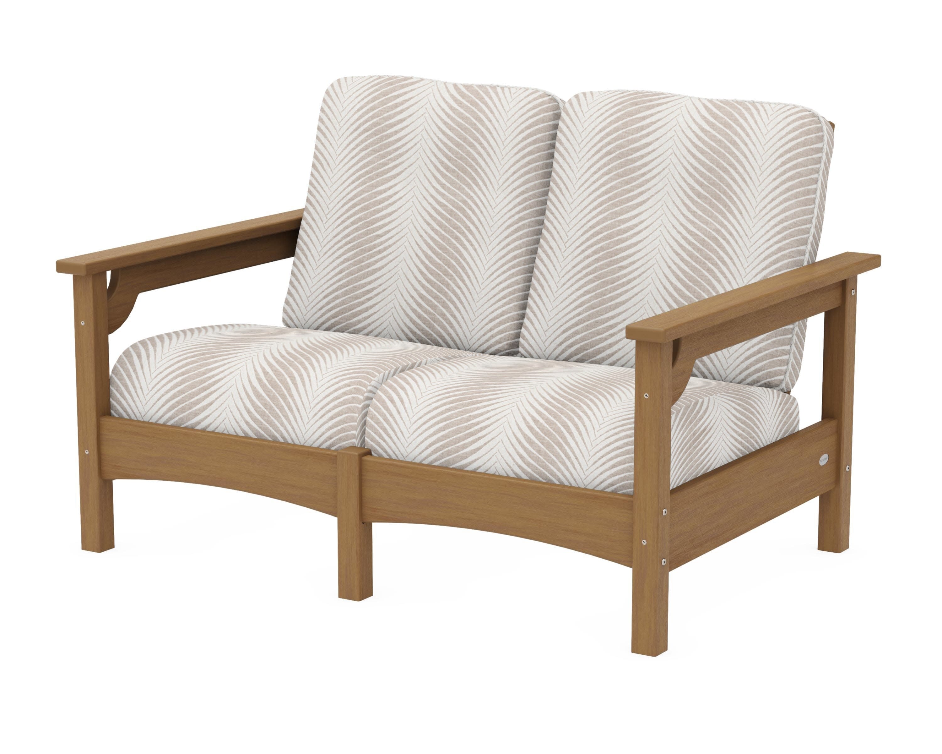 Club Loveseat in Natural / Clock Out Cloud