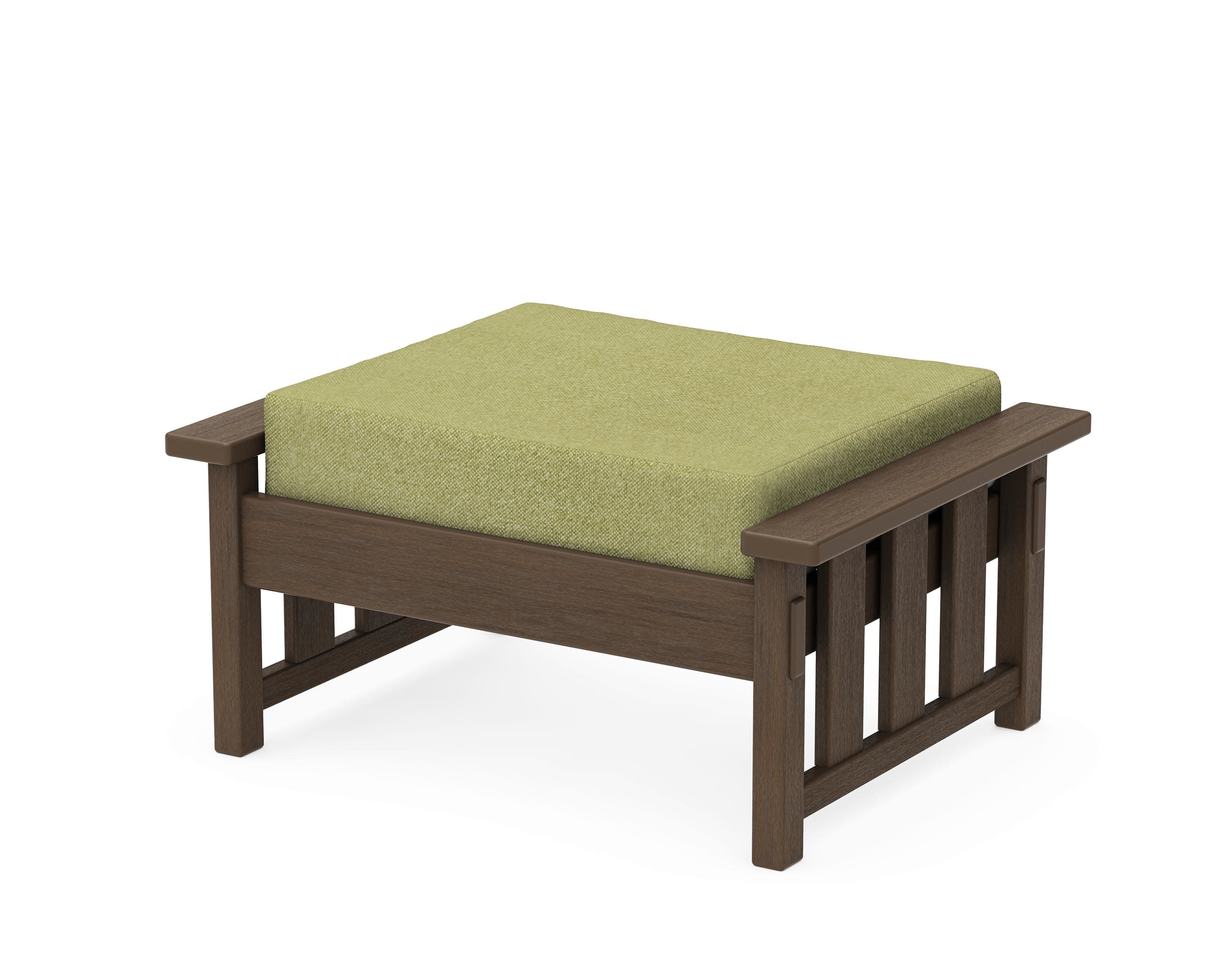 Acadia Deep Seating Ottoman in Kona / Chartreuse Boucle
