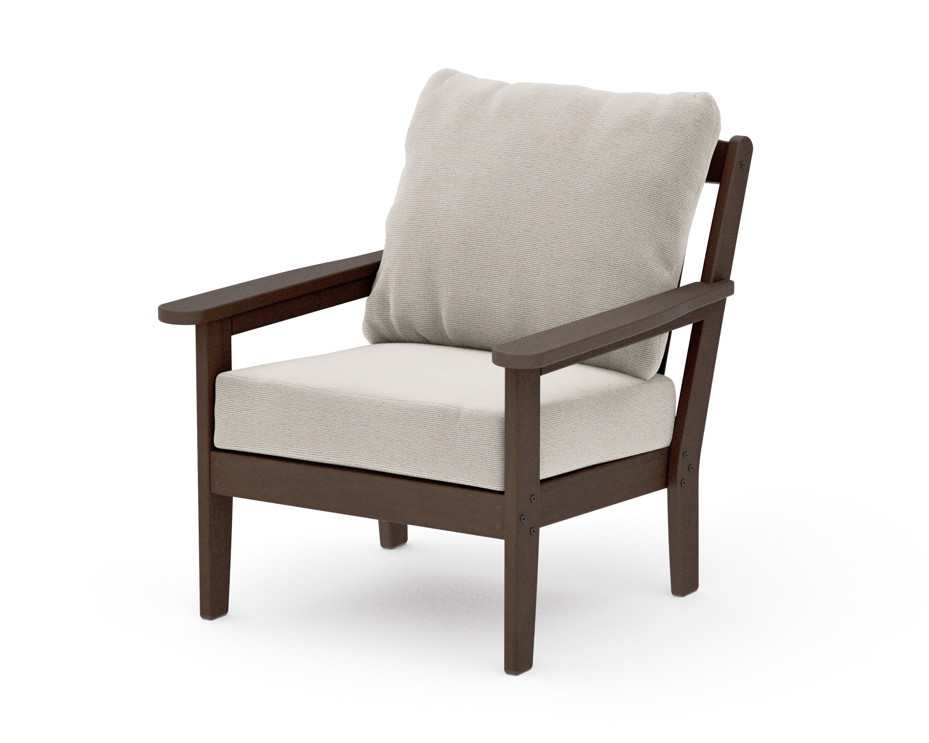 Cottage Deep Seating Chair in Kona / Weathered Tweed