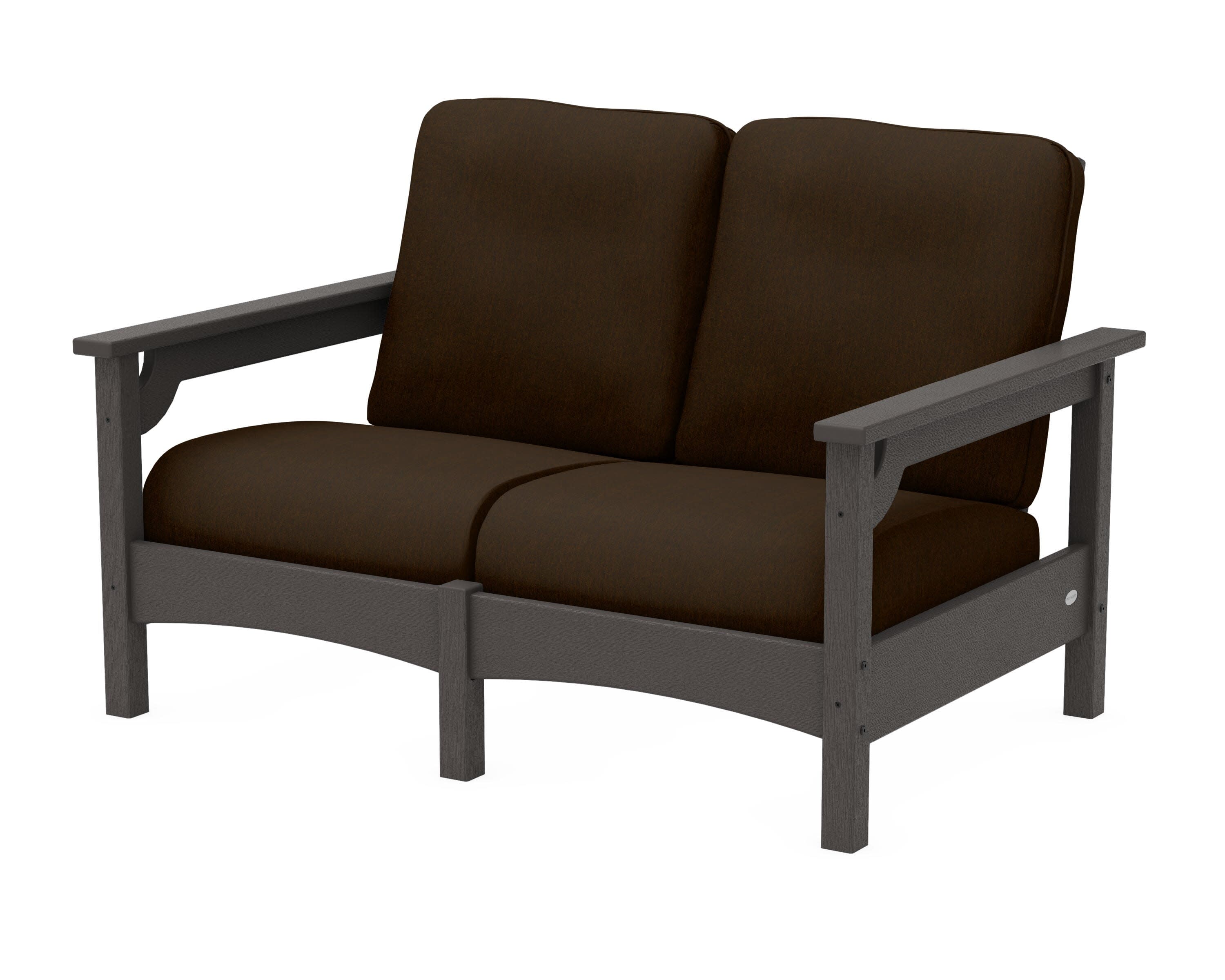Club Loveseat in Vintage Coffee / Canvas Java
