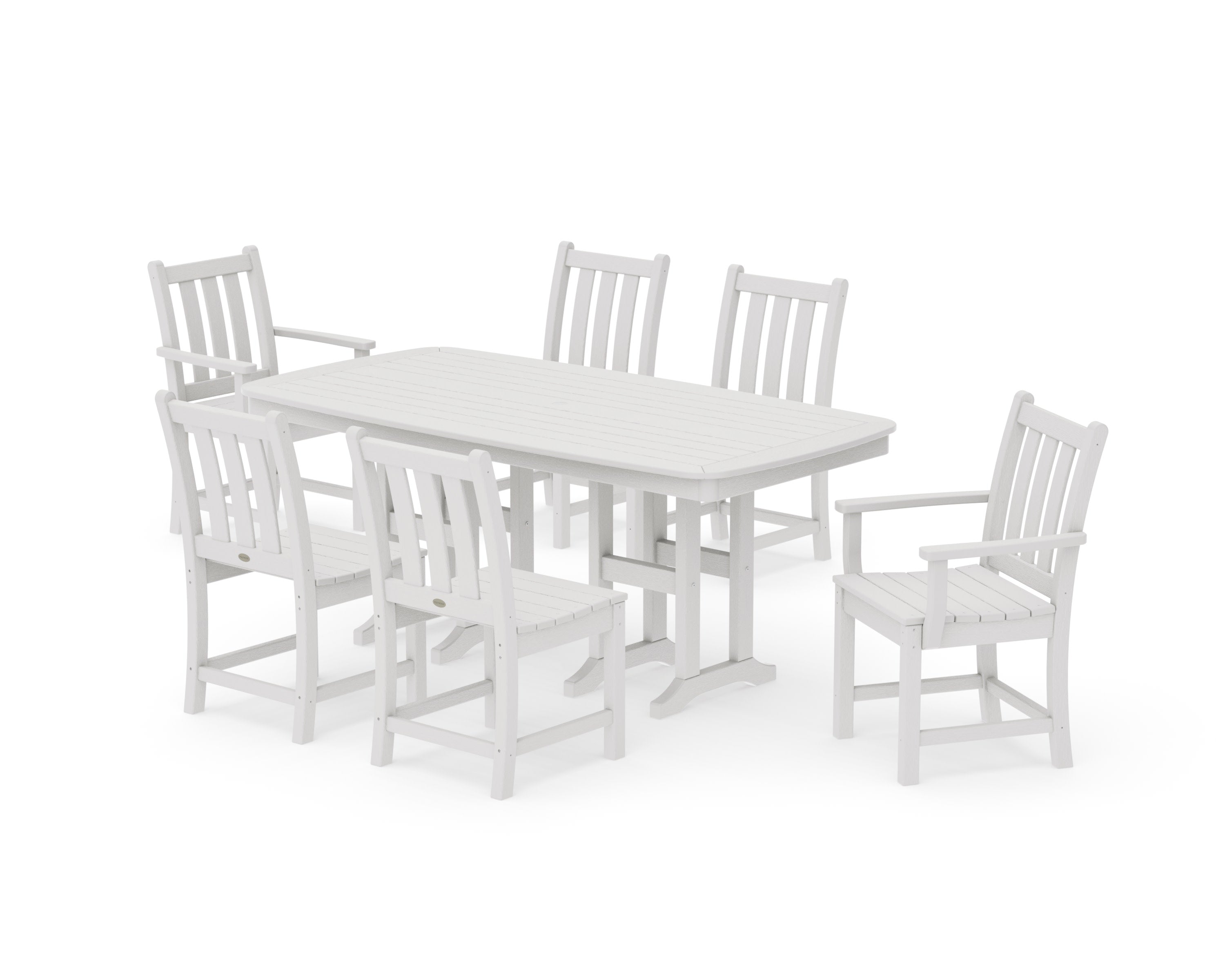 Traditional Garden 7-Piece Dining Set in Vintage White