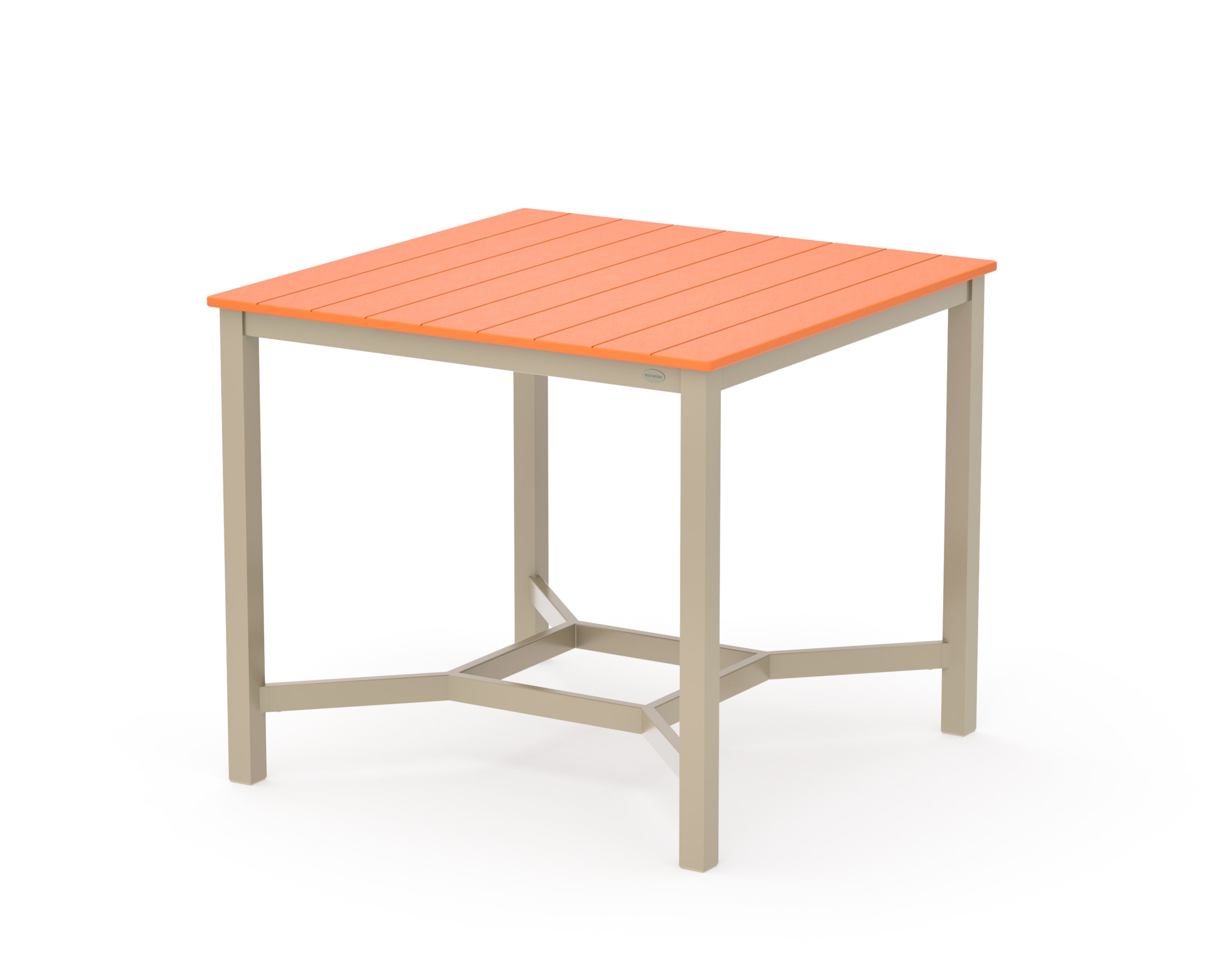Main Street 42 x 42 Counter Table in Sand / Tangerine