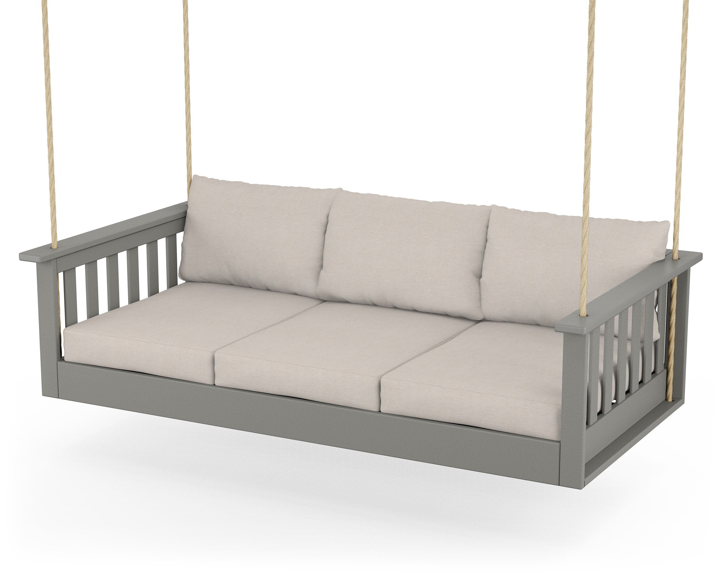 Vineyard Daybed Swing in Slate Grey / Nuance Cloud