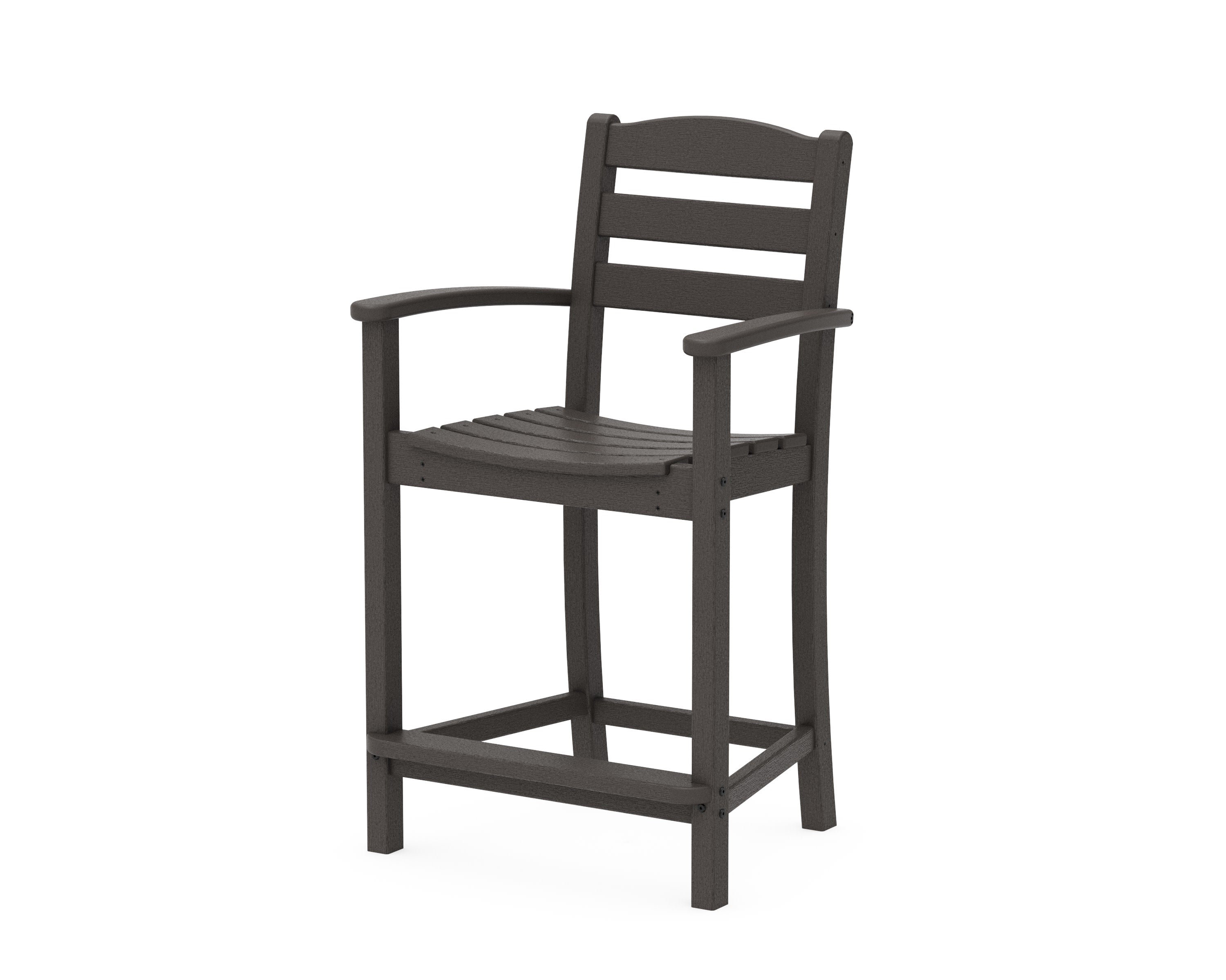 La Casa Caf Counter Arm Chair in Vintage Coffee