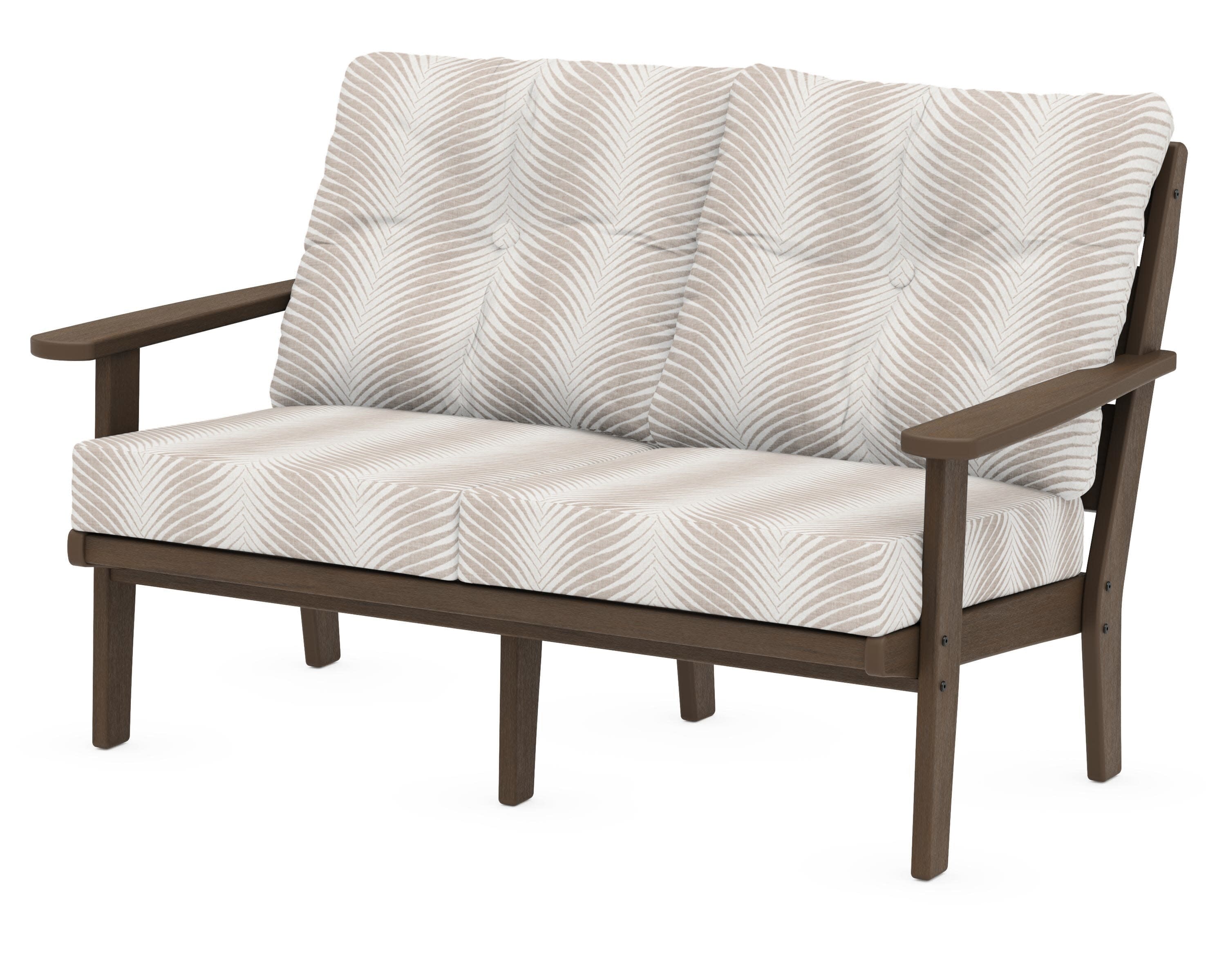 Lakeside Deep Seating Loveseat in Kona / Clock Out Cloud