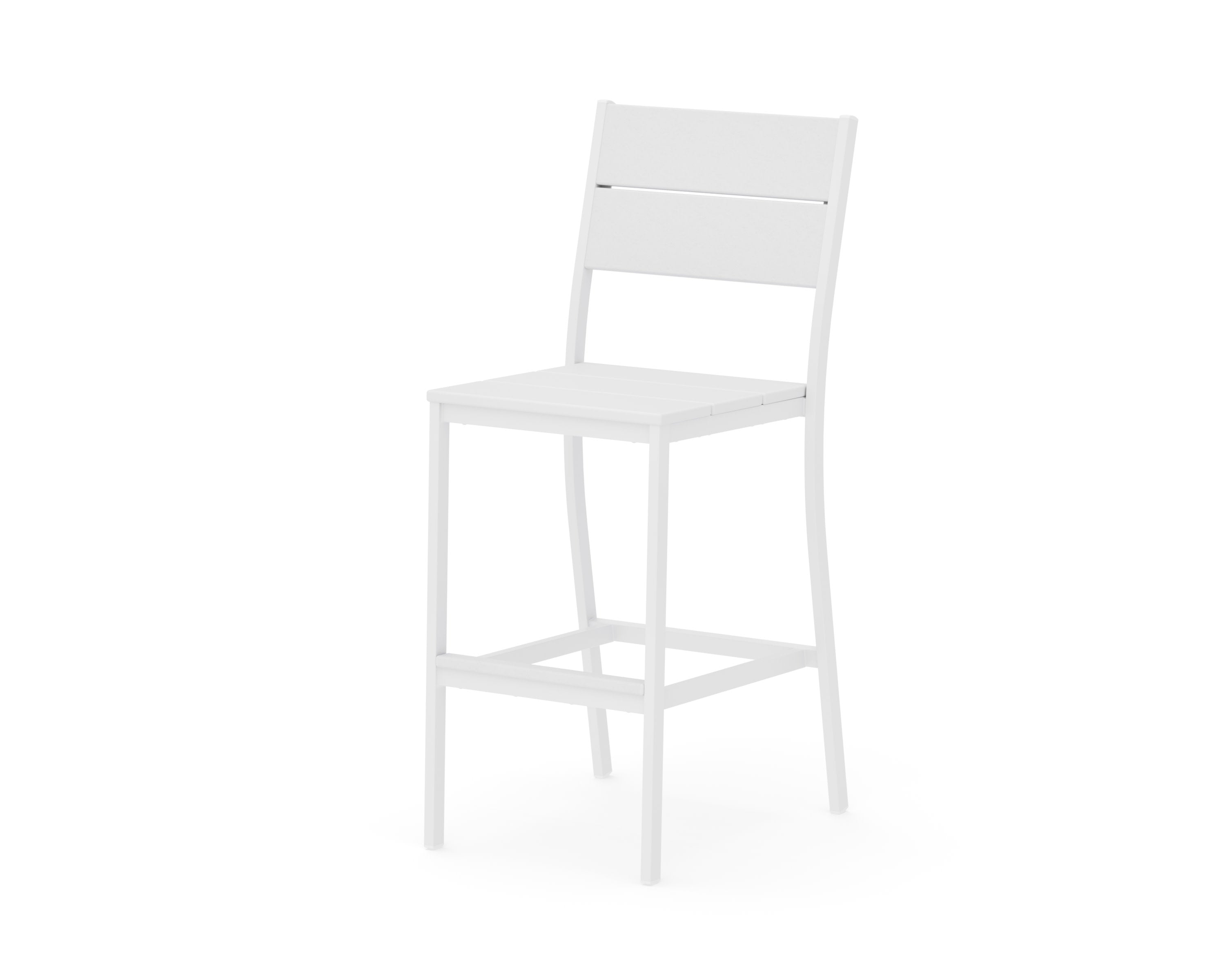 Main Street Bar Side Chair in White / White