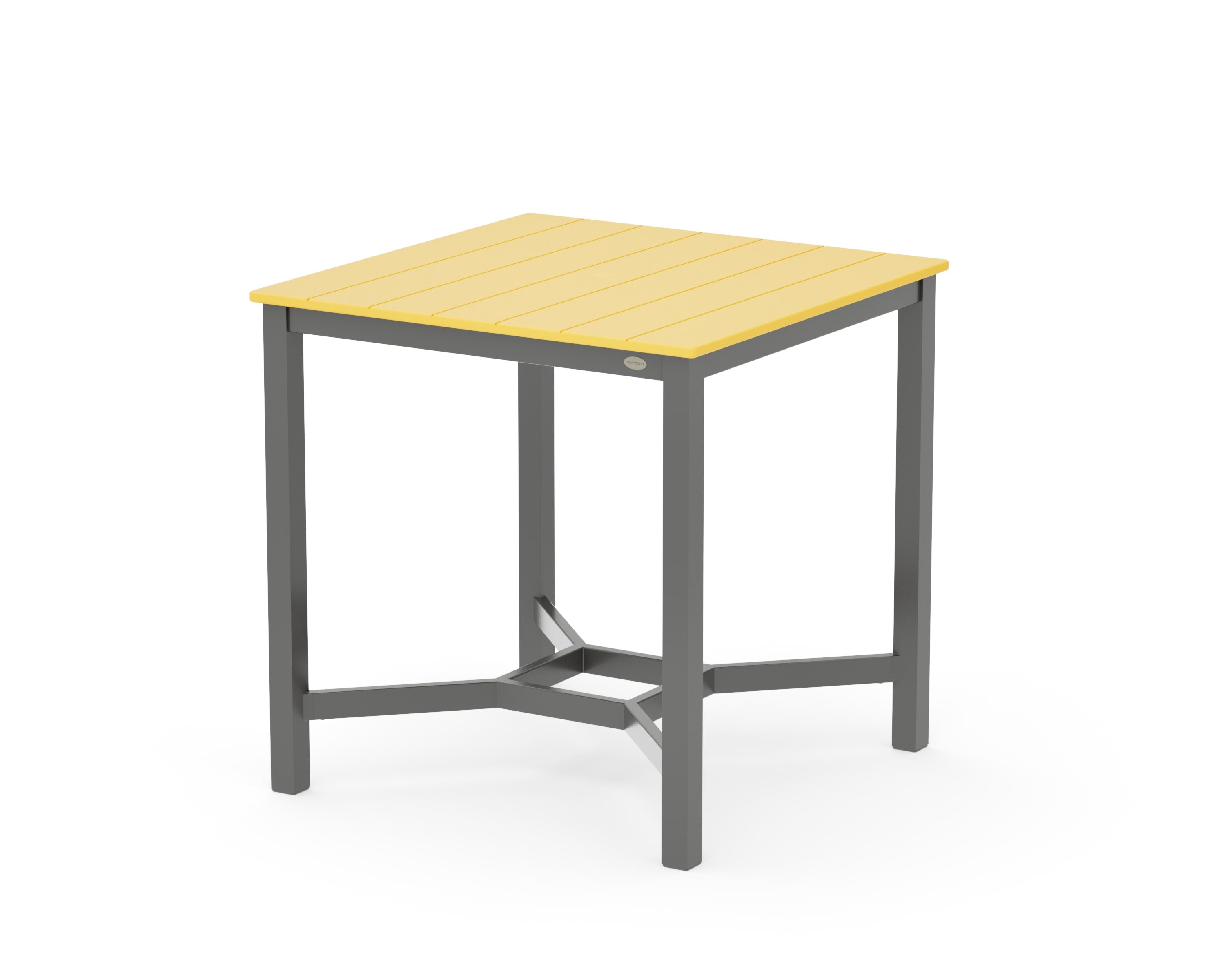 Main Street 36 x 36 Counter Table in Charcoal / Lemon