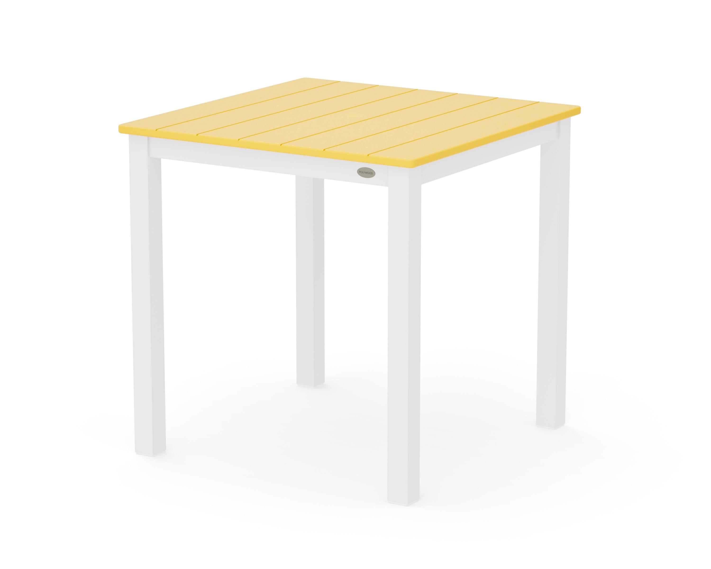 Main Street 30 x 30 Dining Table in White / Lemon