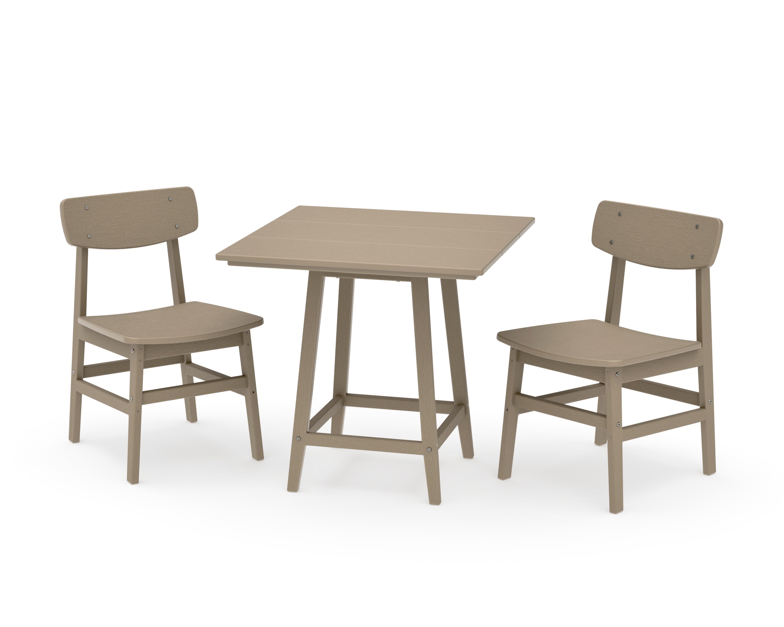 Modern Studio Urban Chair 3-Piece Bistro Dining Set in Vintage Sahara