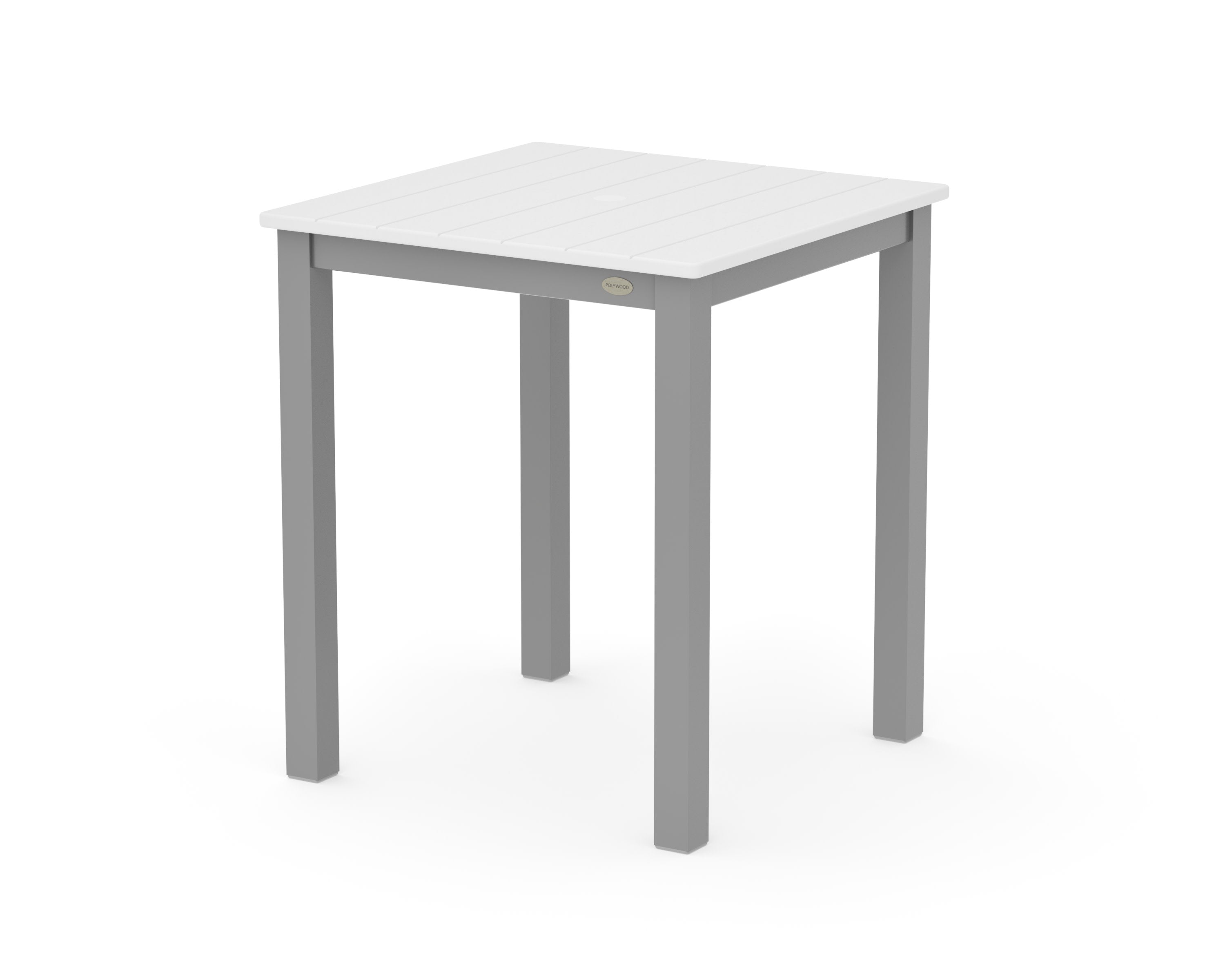 Main Street 26 x 26 Dining Table in Silver / White