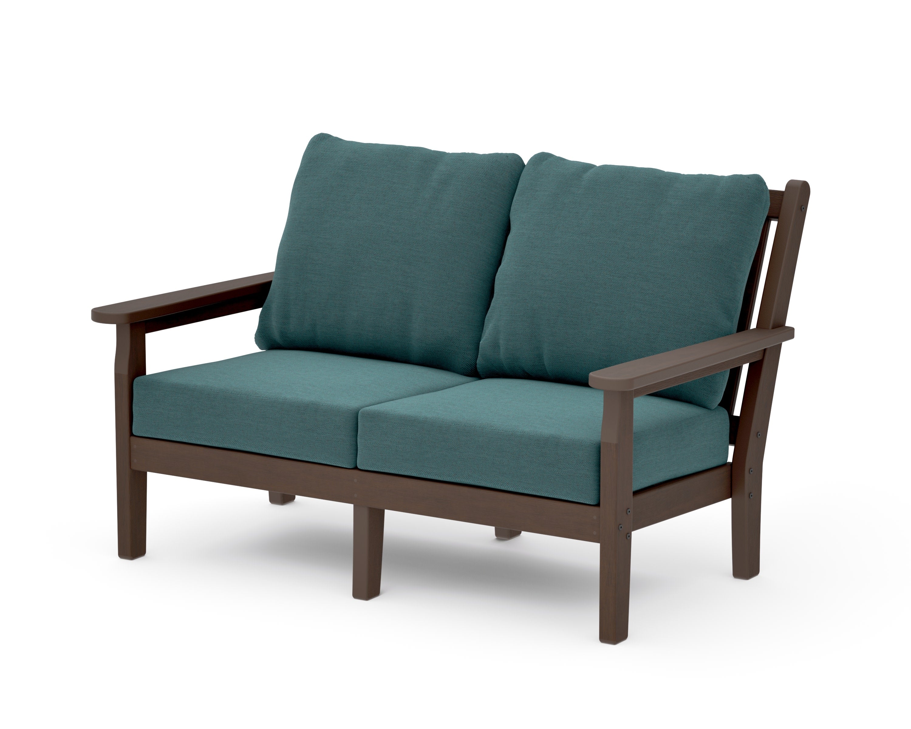 Chippendale Deep Seating Loveseat in Kona / Ocean Teal