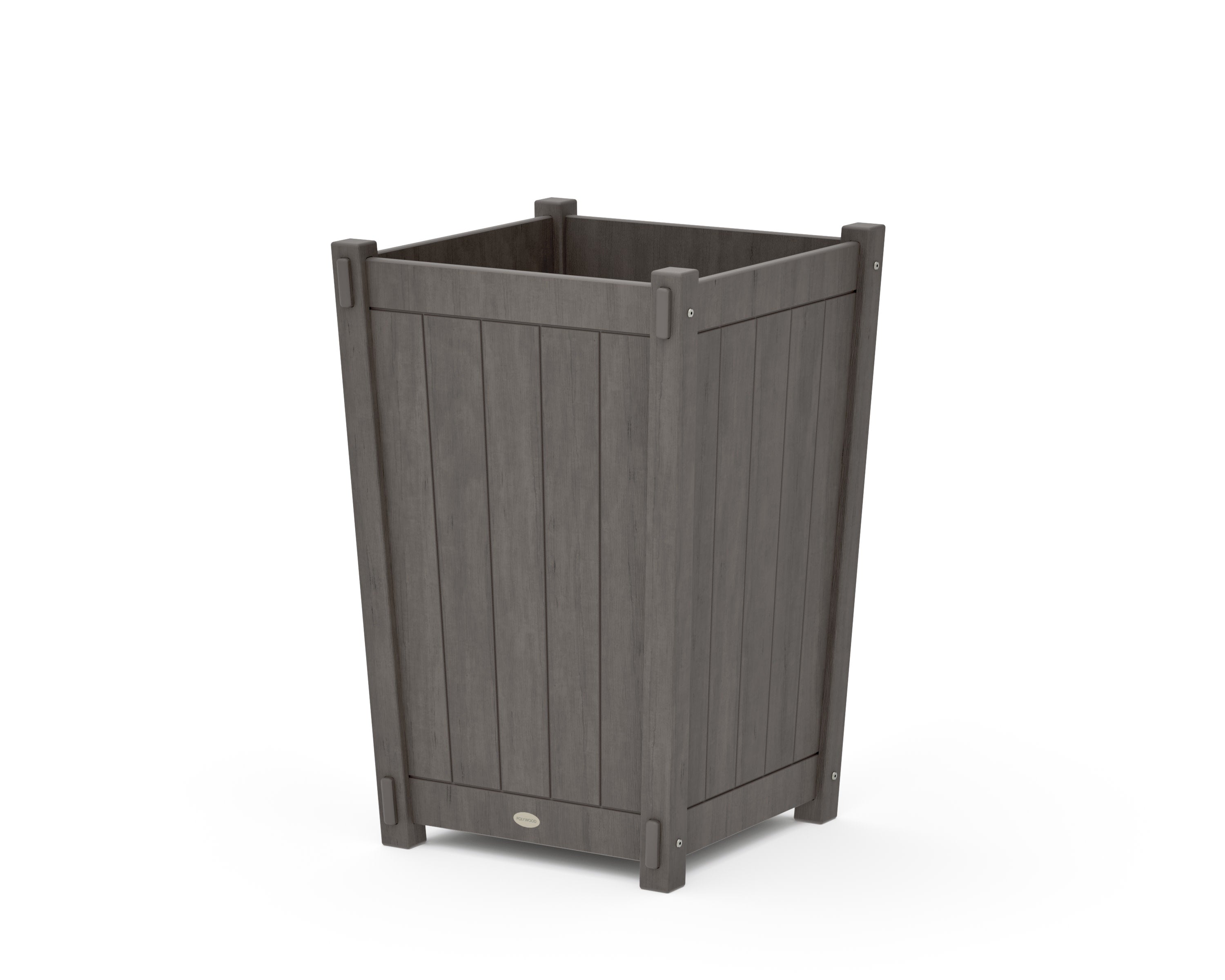 Vineyard Large Tapered Square Planter Box in Driftwood