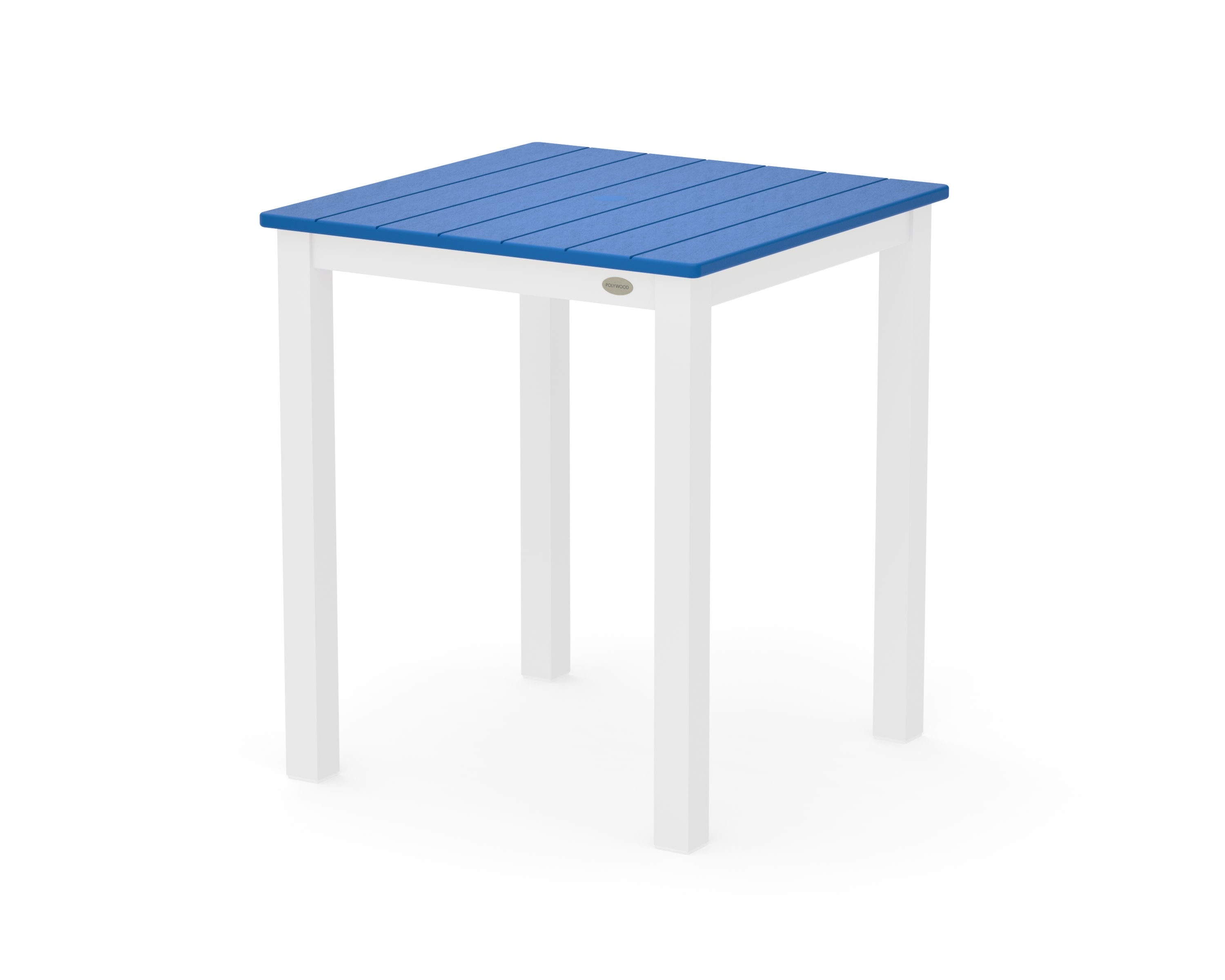 Main Street 26 x 26 Dining Table in White / Pacific Blue