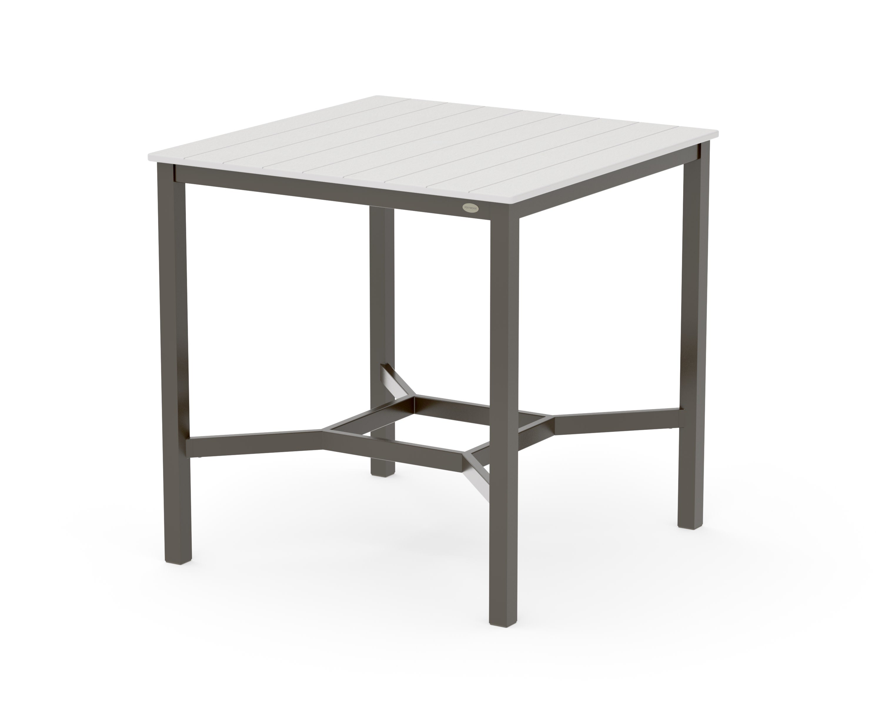 Main Street 42 x 42 Bar Table in Bronze / Vintage White