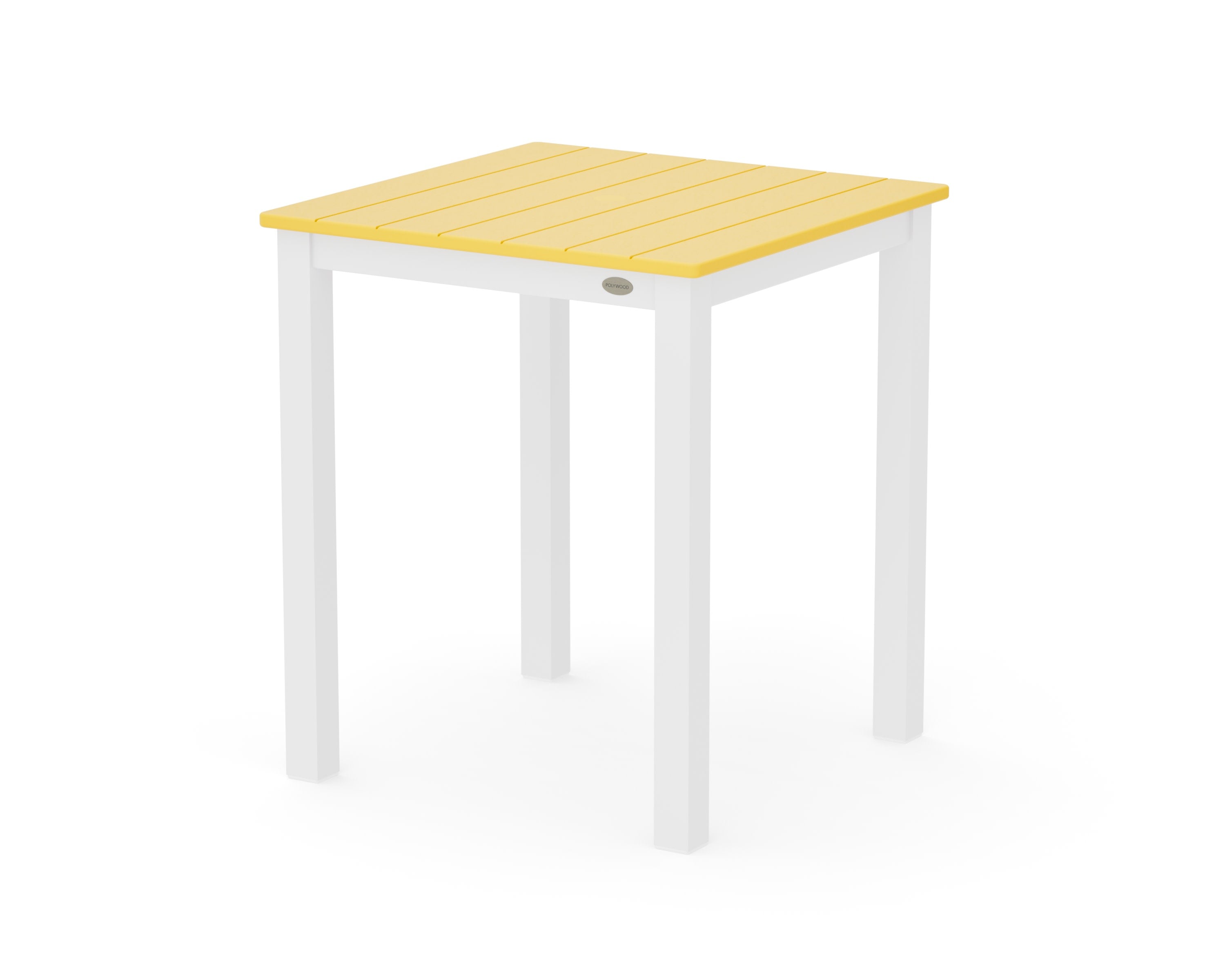 Main Street 26 x 26 Dining Table in White / Lemon