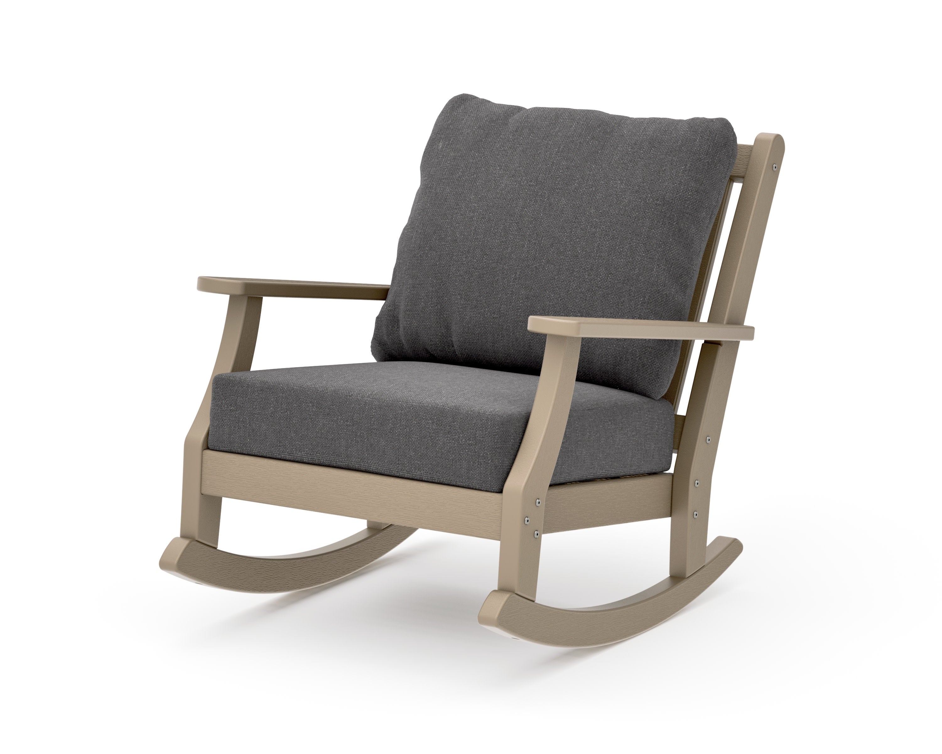 Wovendale Deep Seating Rocking Chair in Vintage Sahara / Ash Charcoal