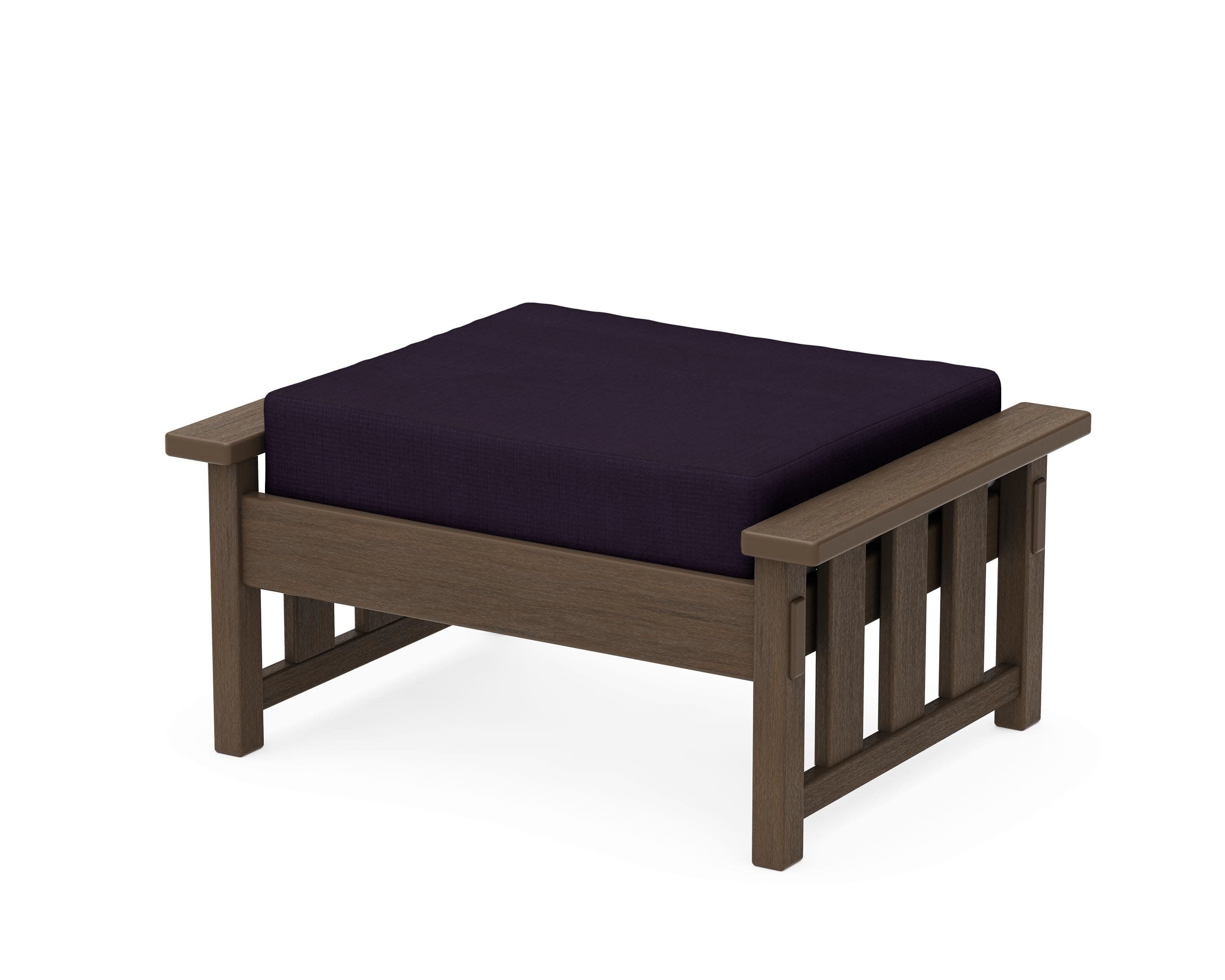 Acadia Deep Seating Ottoman in Kona / Navy Linen