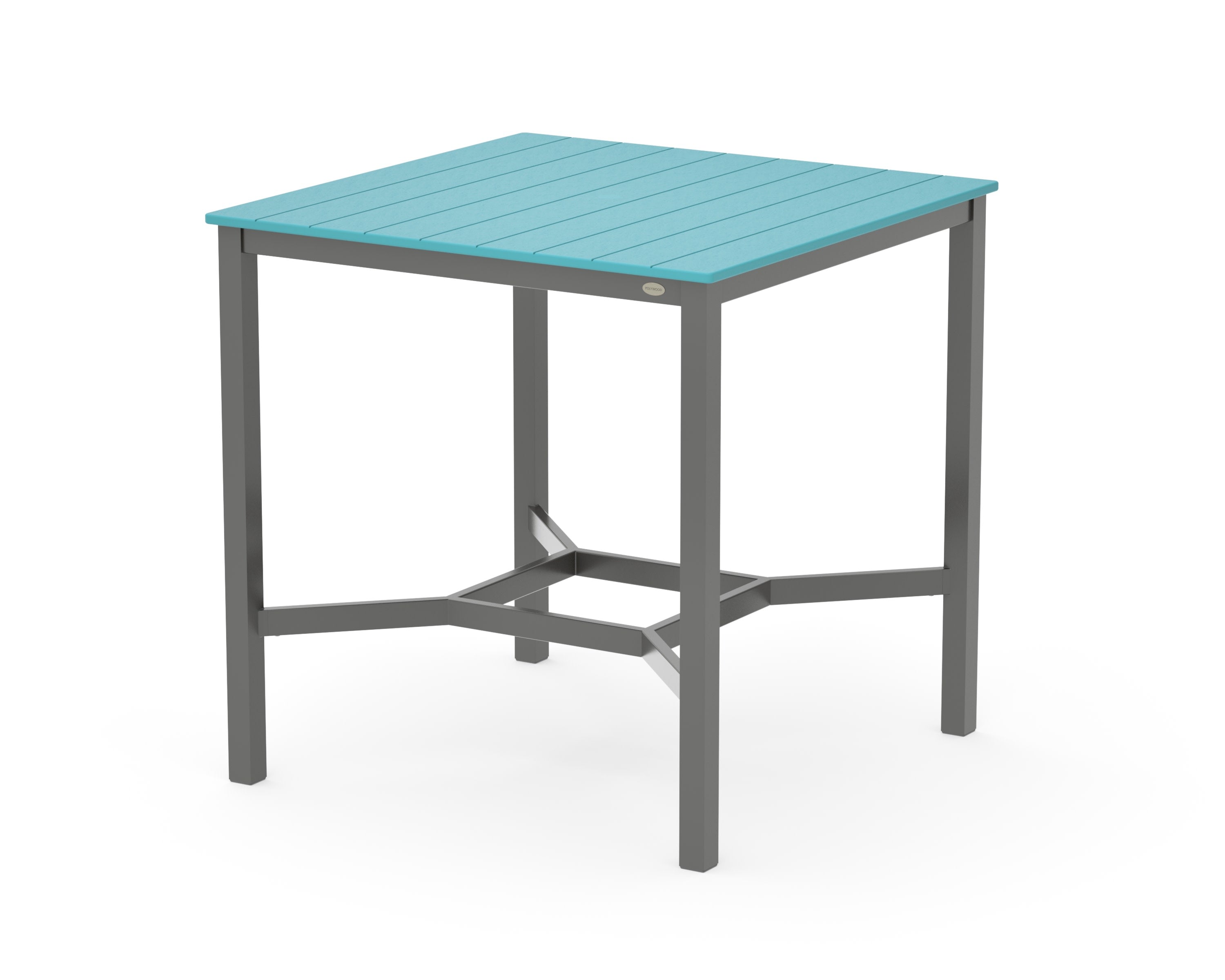 Main Street 42 x 42 Bar Table in Charcoal / Aruba