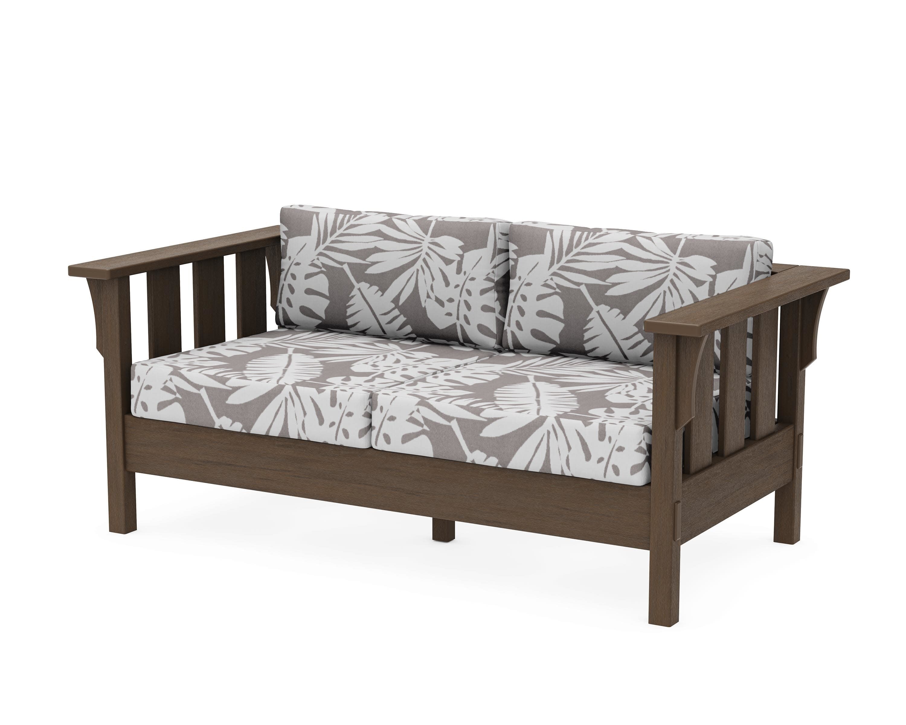 Acadia Deep Seating Loveseat in Kona / Leaf Grey Mist