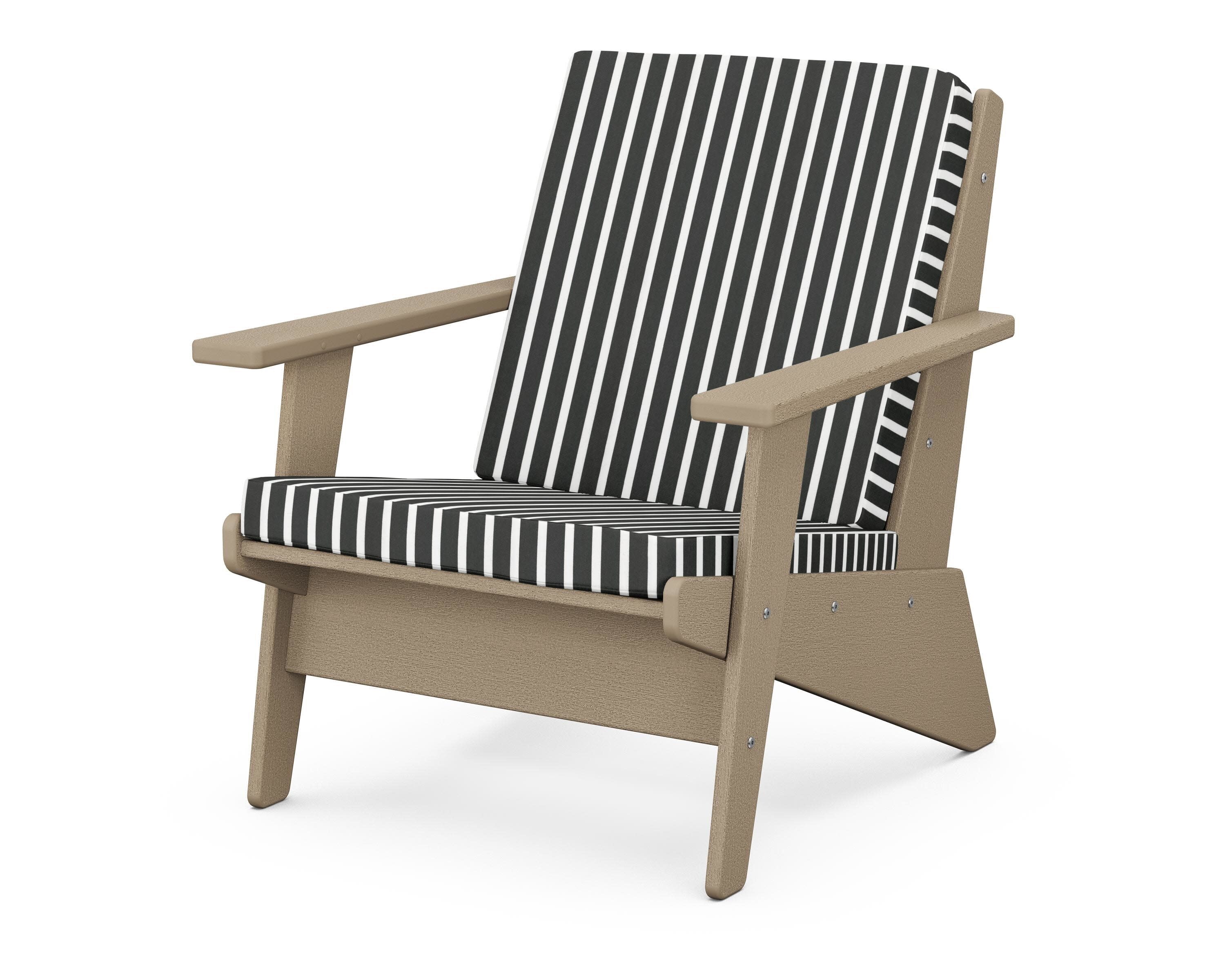 Riviera Modern Lounge Chair in Vintage Sahara / Shore Classic