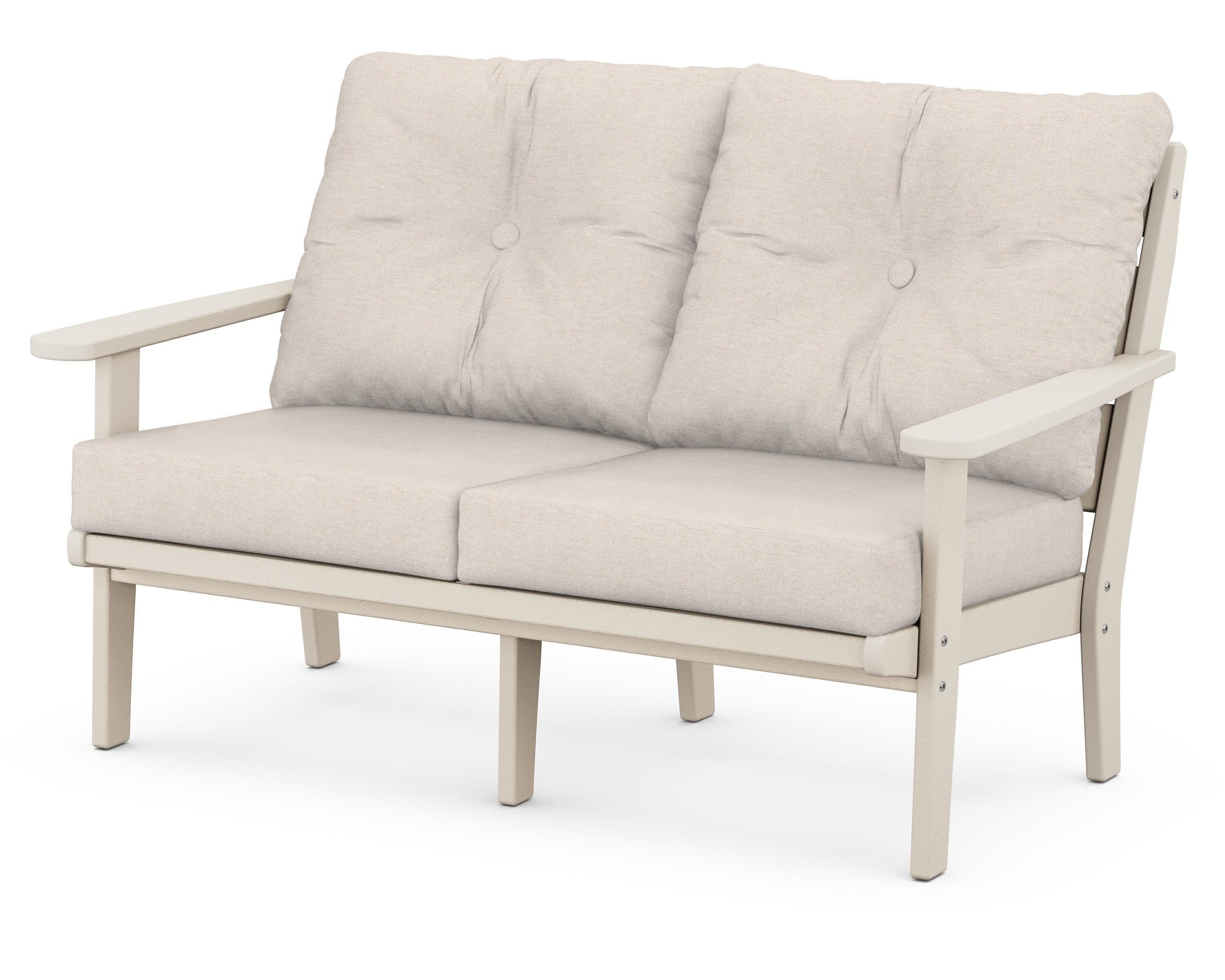 Lakeside Deep Seating Loveseat in Sand / Nuance Cloud