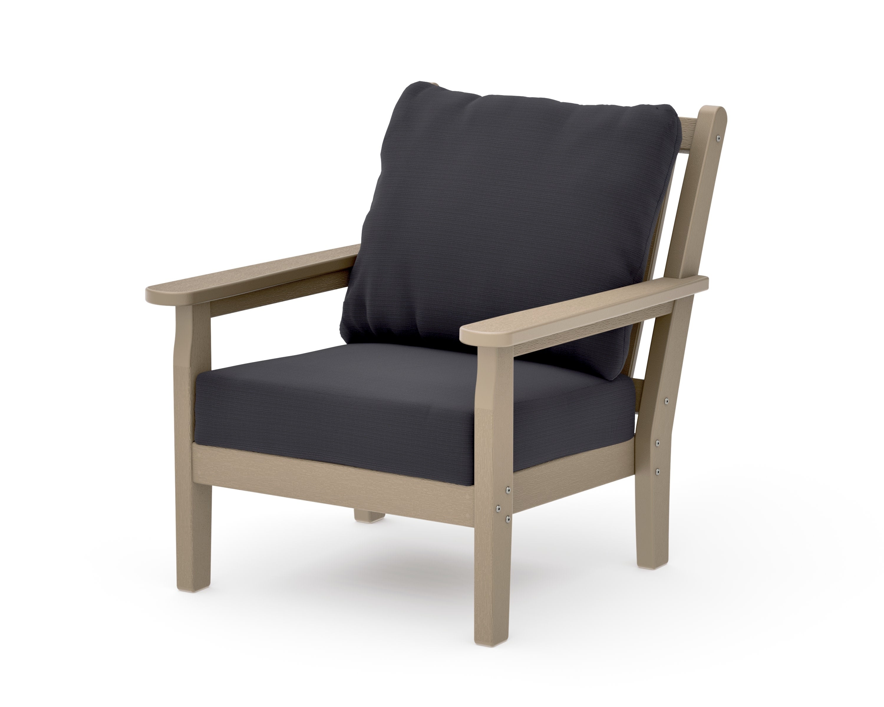 Chippendale Deep Seating Chair in Vintage Sahara / Midnight Linen