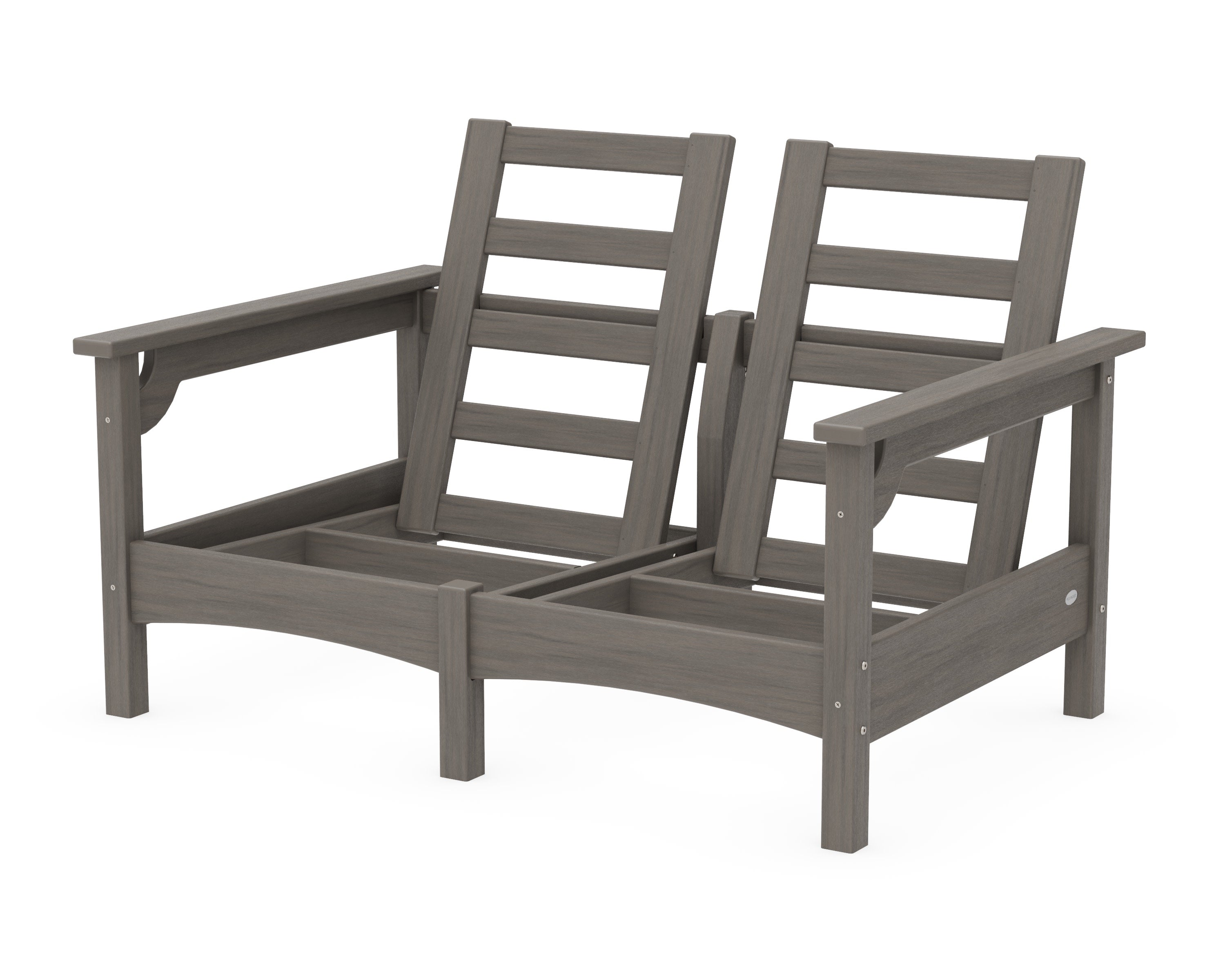 Club Loveseat Frame in Driftwood