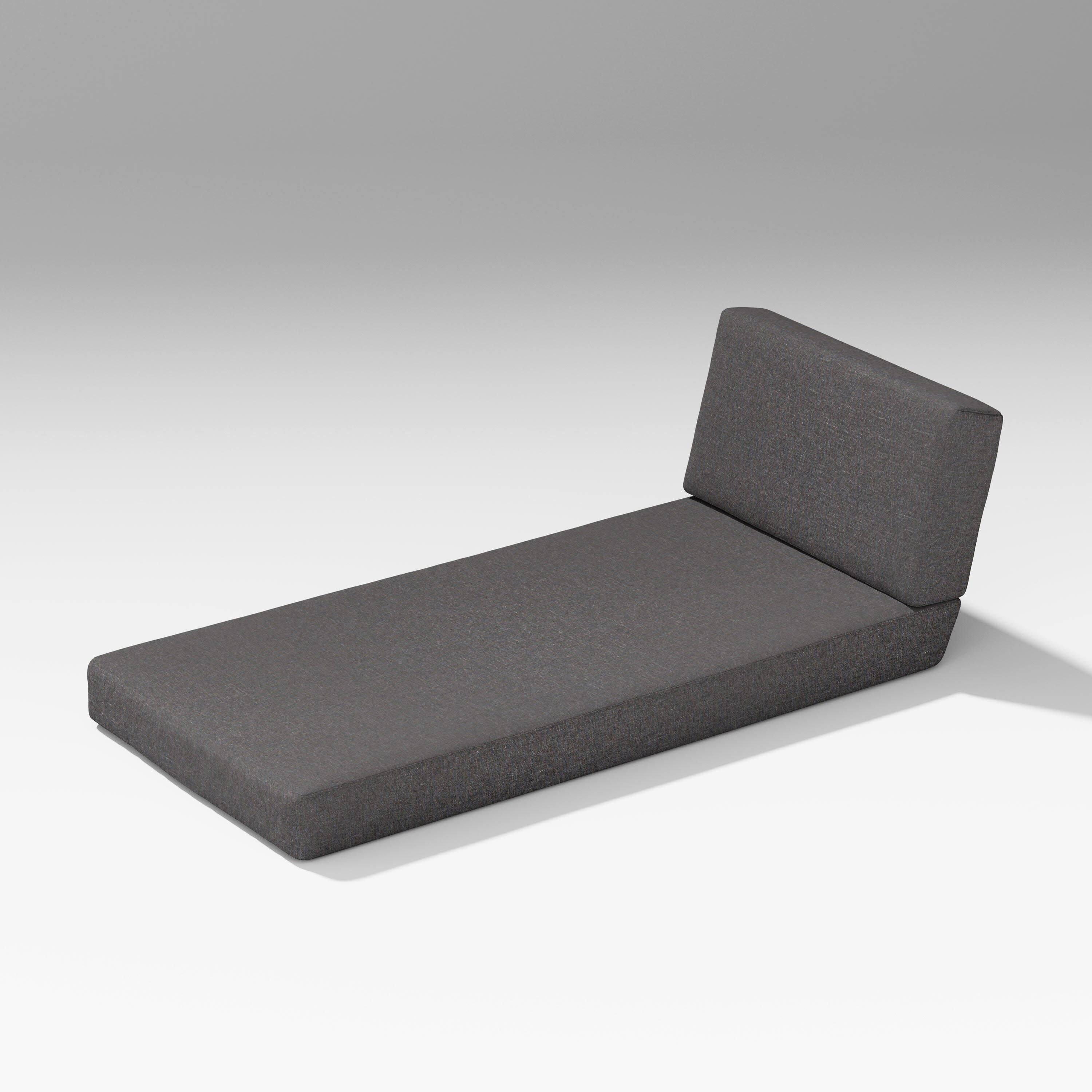 Latitude Modular Chaise Seat/Back Combo in Ash Charcoal