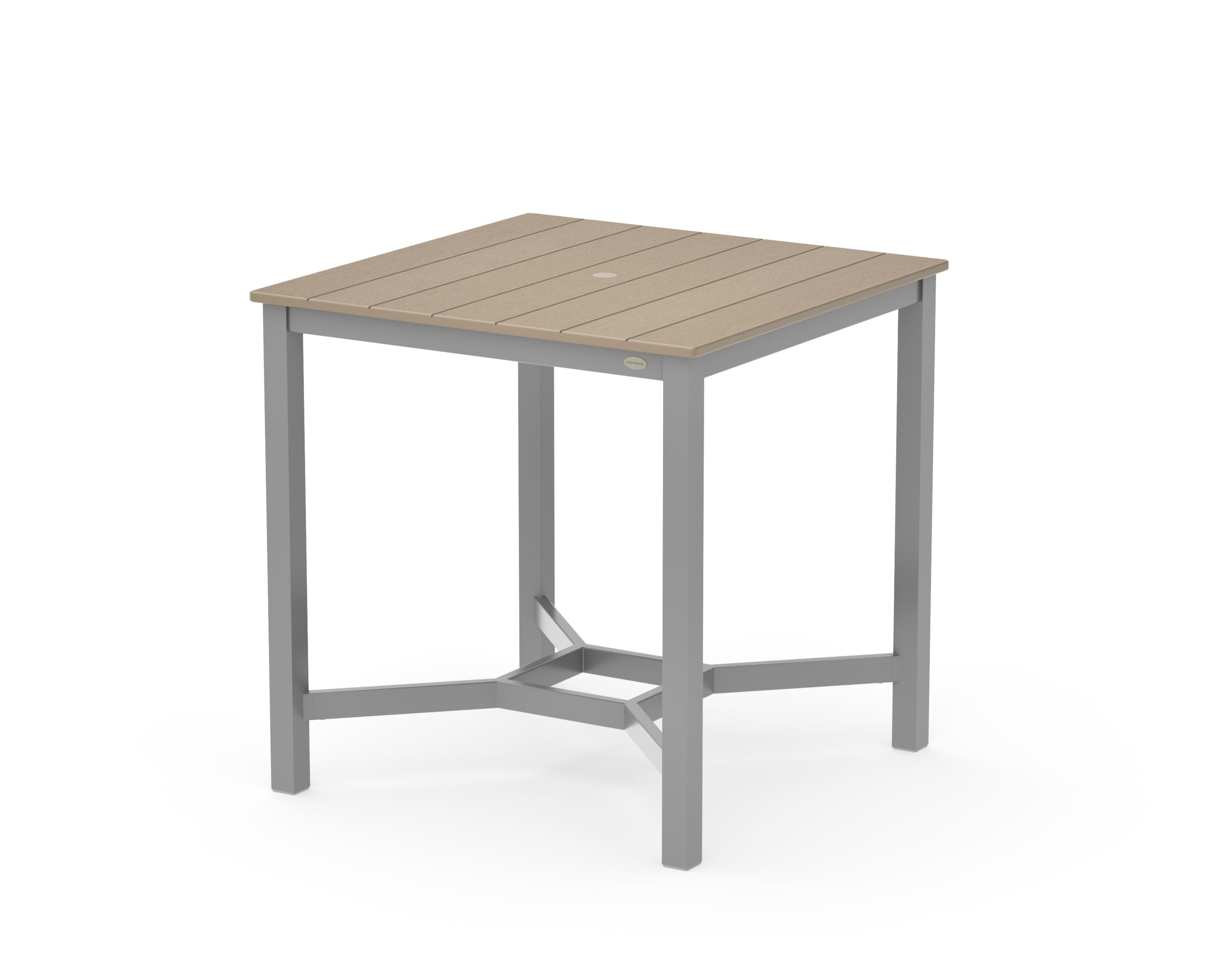 Main Street 36 x 36 Counter Table in Silver / Vintage Sahara