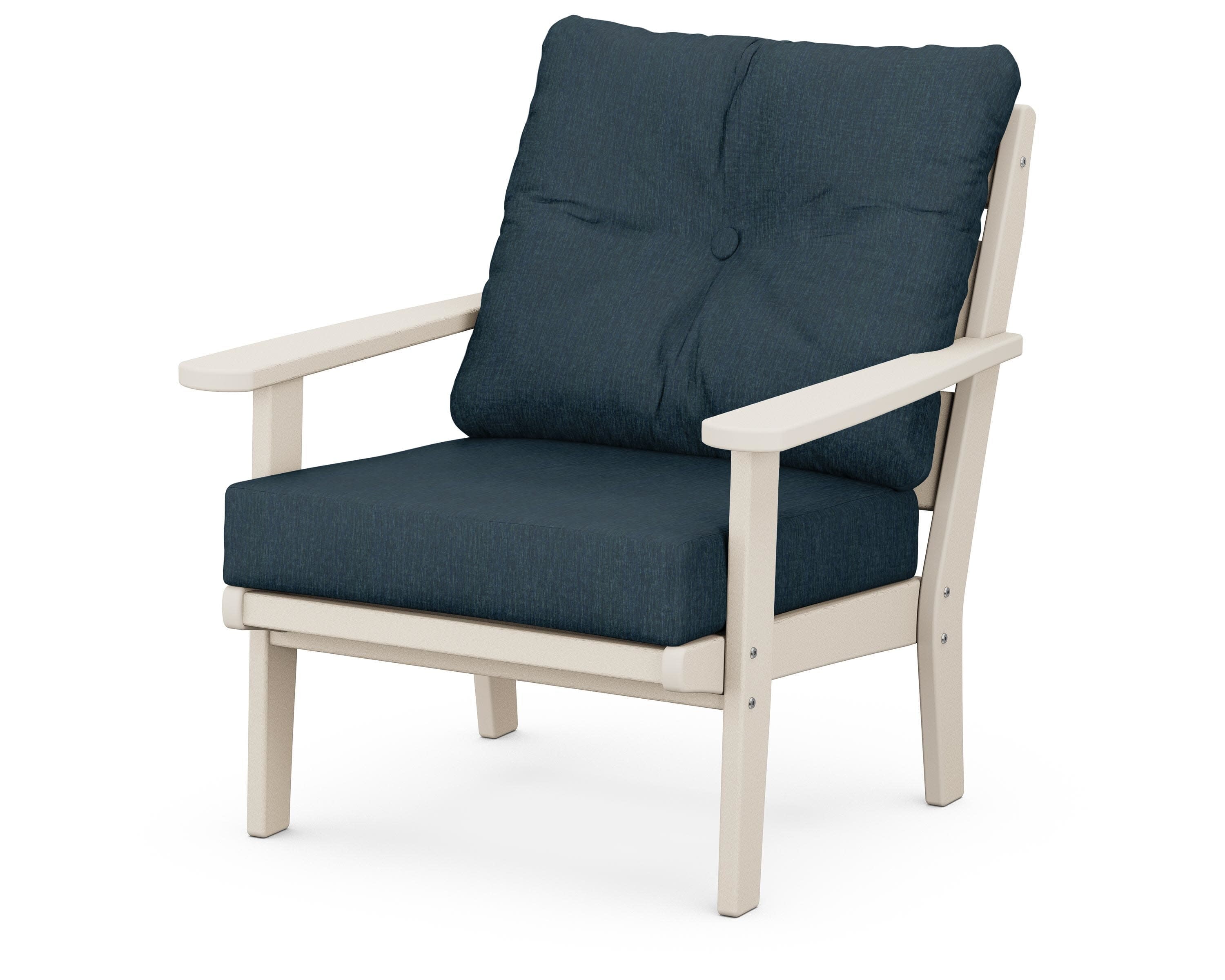 Lakeside Deep Seating Chair in Sand / Platform Indigo