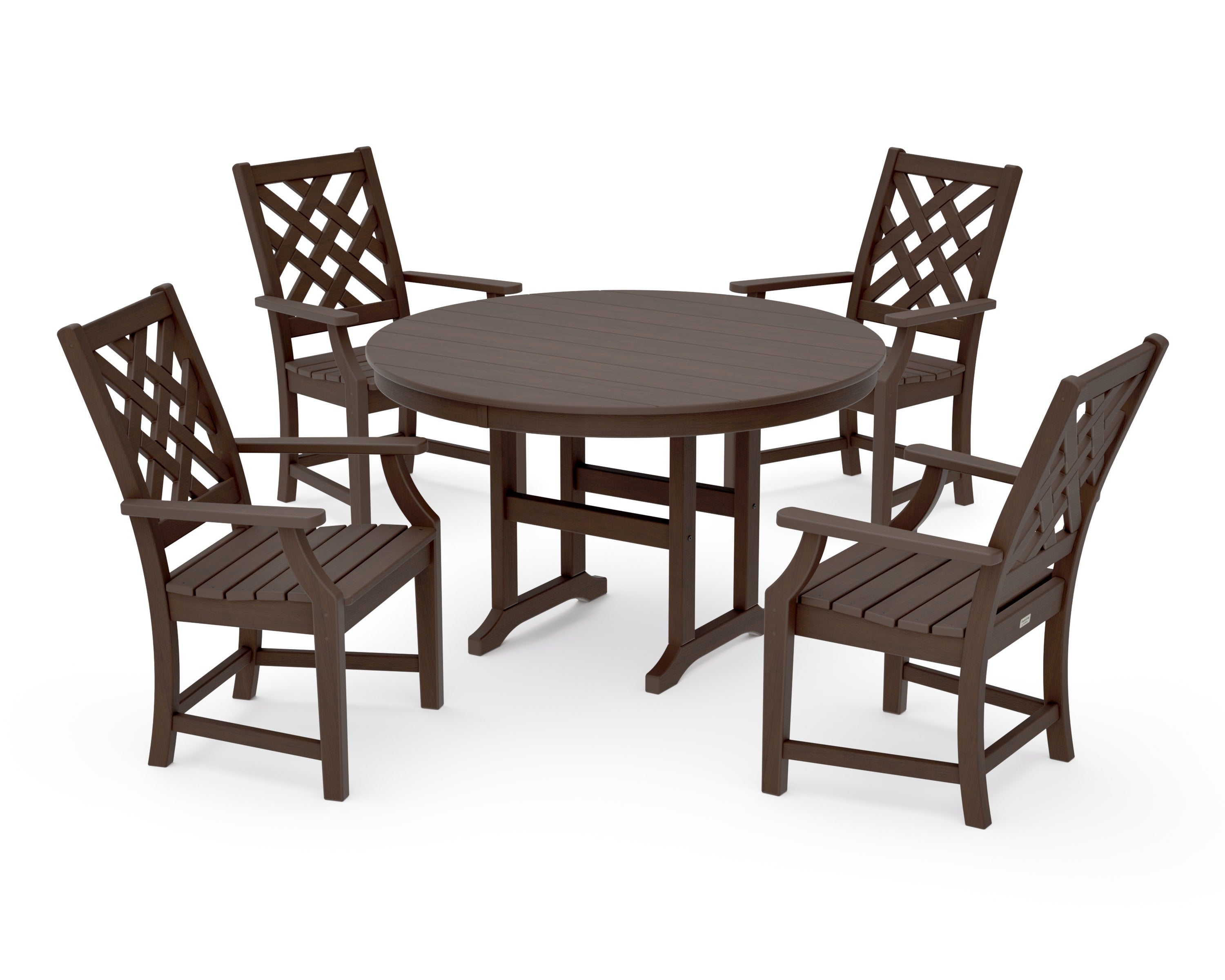 Wovendale 5-Piece Round Farmhouse Dining Set in Kona