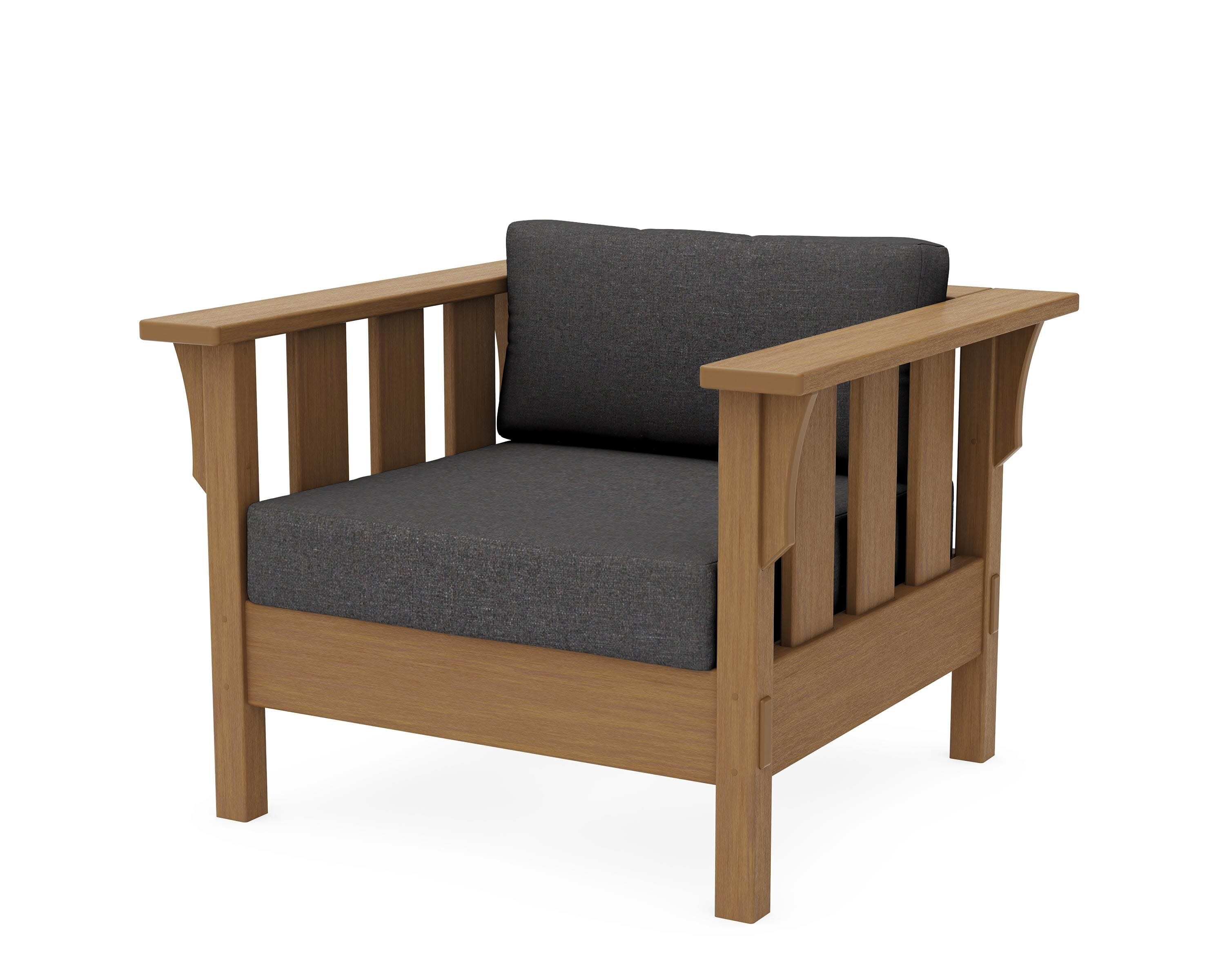 Acadia Deep Seating Chair in Natural / Ash Charcoal