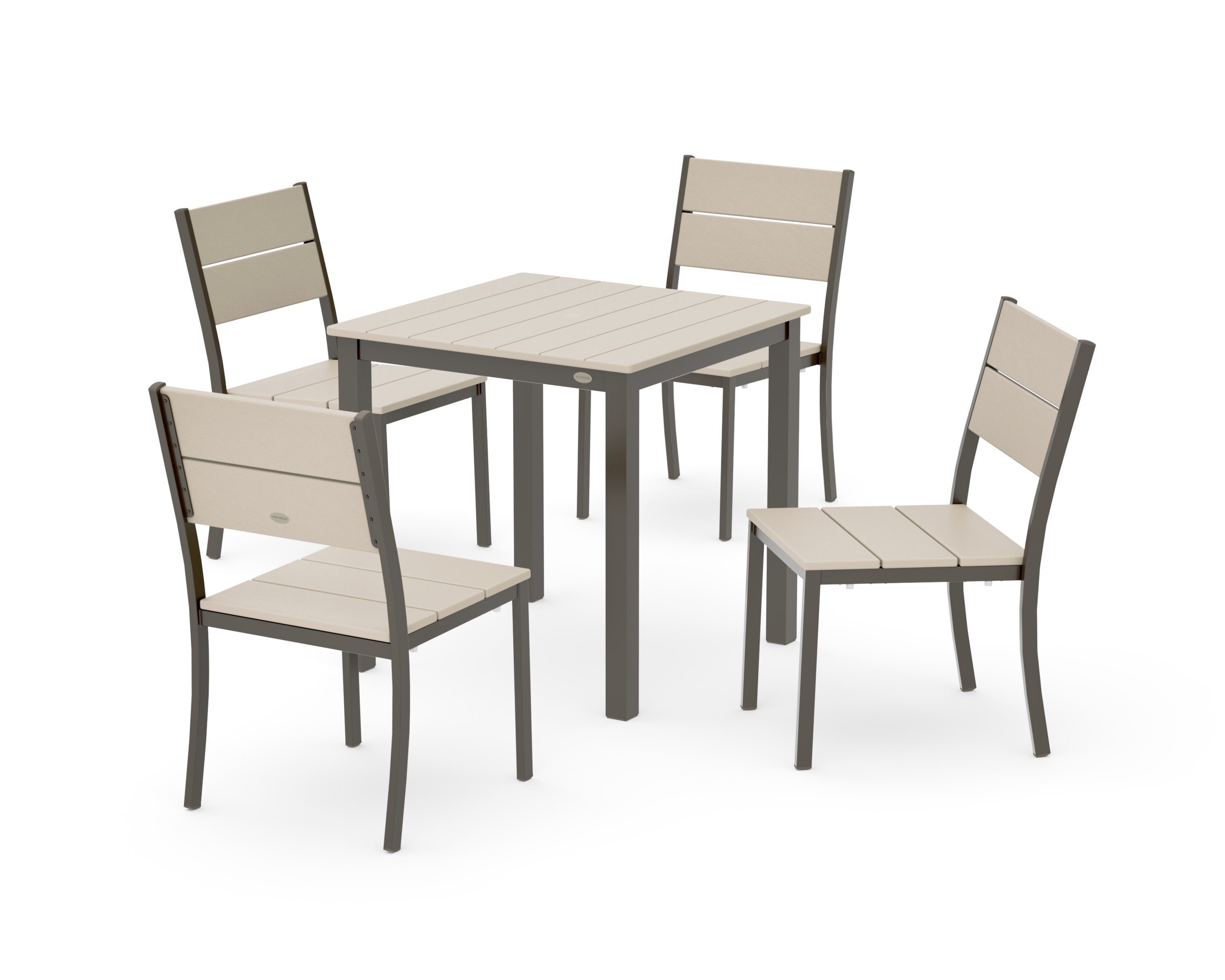Main Street 5-Piece Square Dining Set- Small in Bronze / Sand