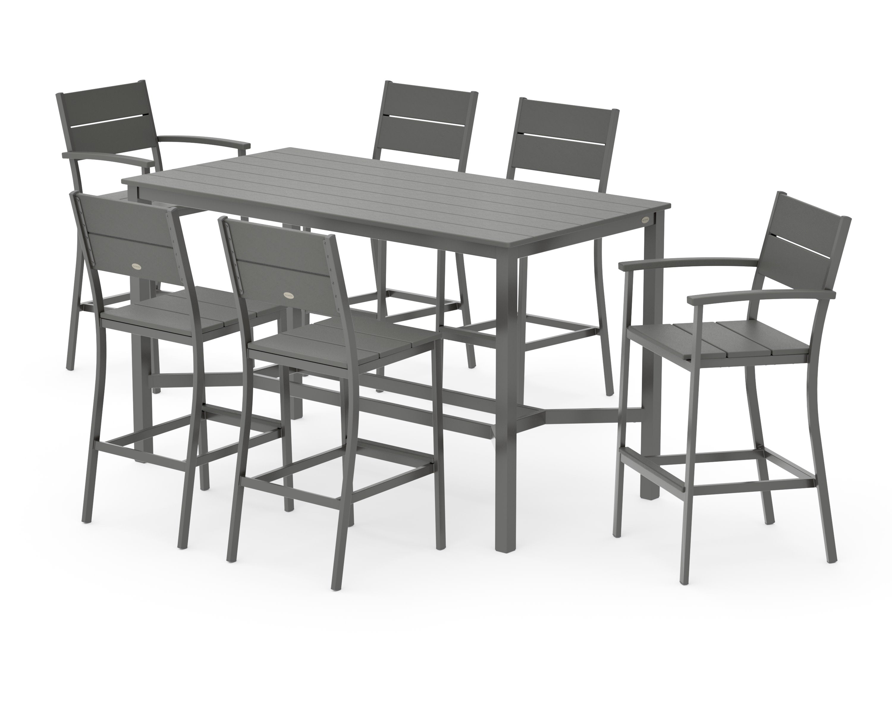 Main Street 7-Piece Bar Set in Charcoal / Slate Grey