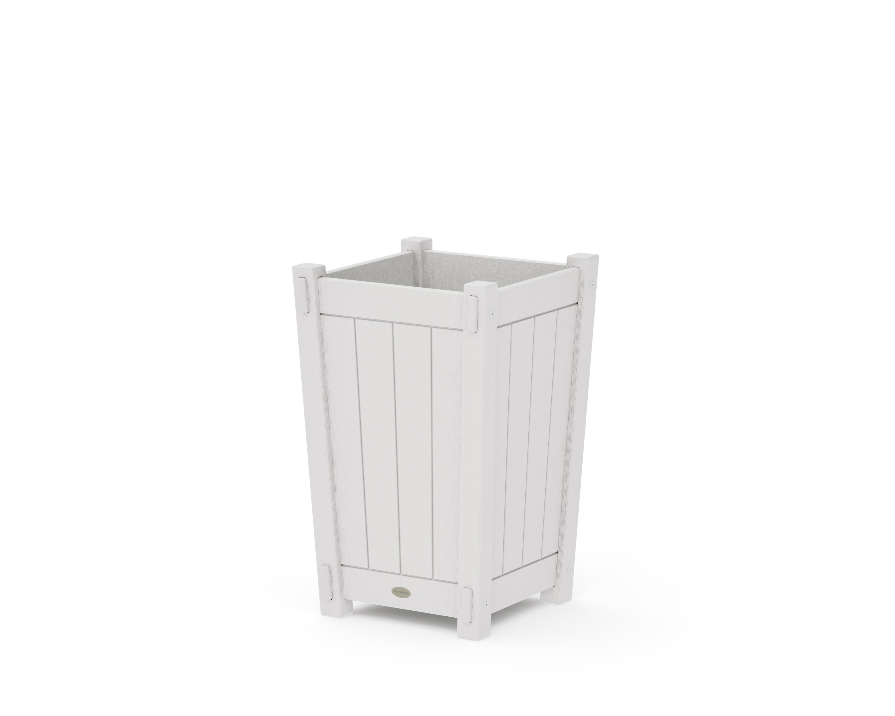 Vineyard Tapered Square Short Planter Box in Vintage White